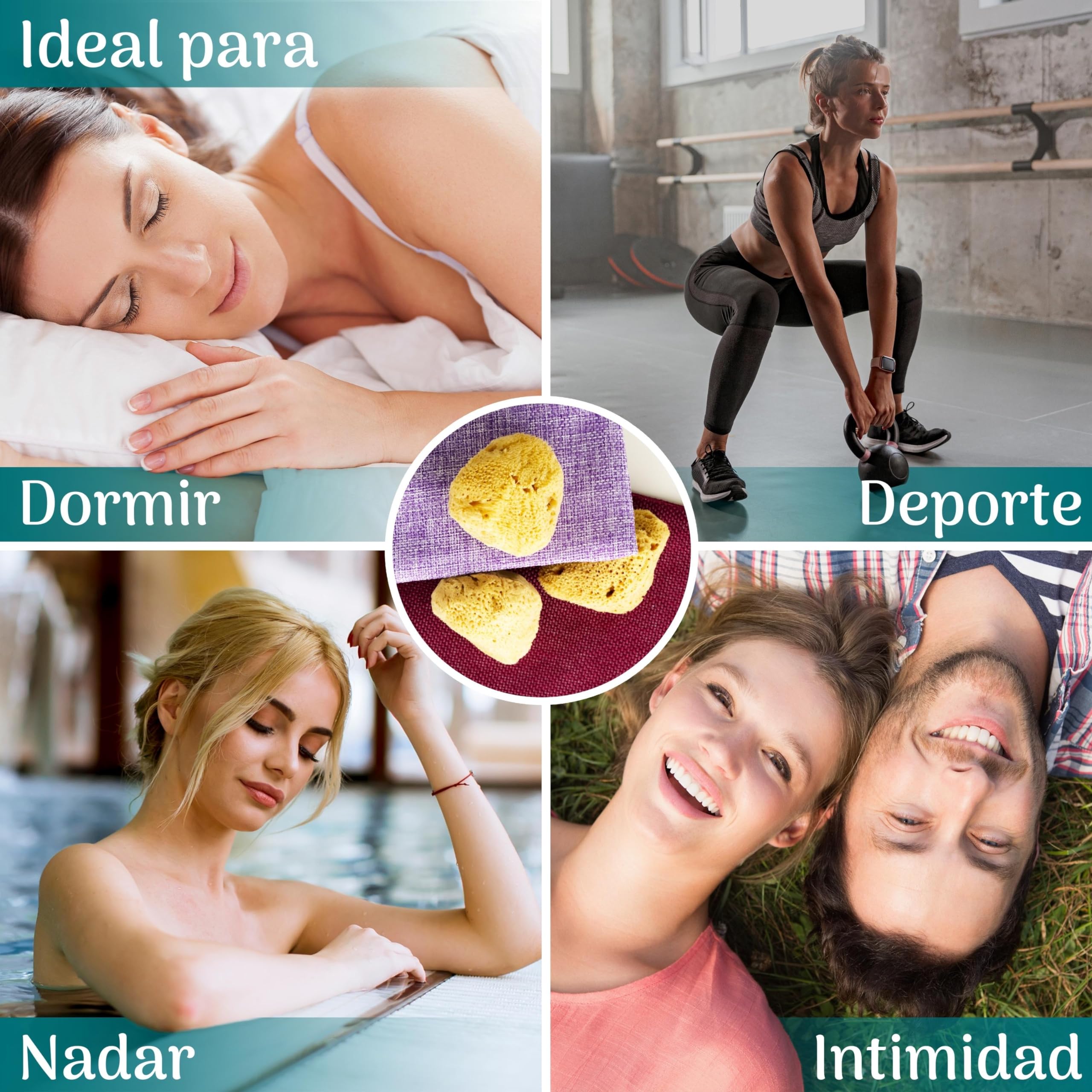 tom&pat® Esponja menstrual natural • alternativa a tampones • lavable y reutilizable • Dermatest excelente • caja hermética de viaje • calidad mediterránea Grecia (Talla S / 5 x 3-5 cm)