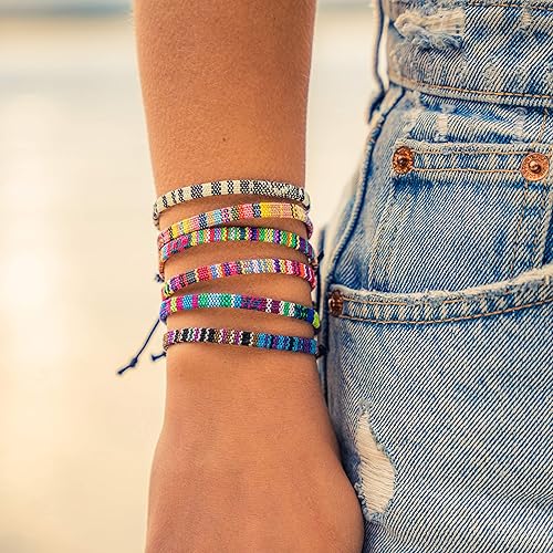 Miniatura 15 de Made by Nami Boho Surfer Bracelets for Men and Women Crafted from Colorful Braided Strings Adjustable and Waterproof Handmade Bracelets for Summer
