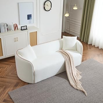 82 Curved Sofa,3 Seater,Living Rooms,Bedrooms,Apartment Office,White