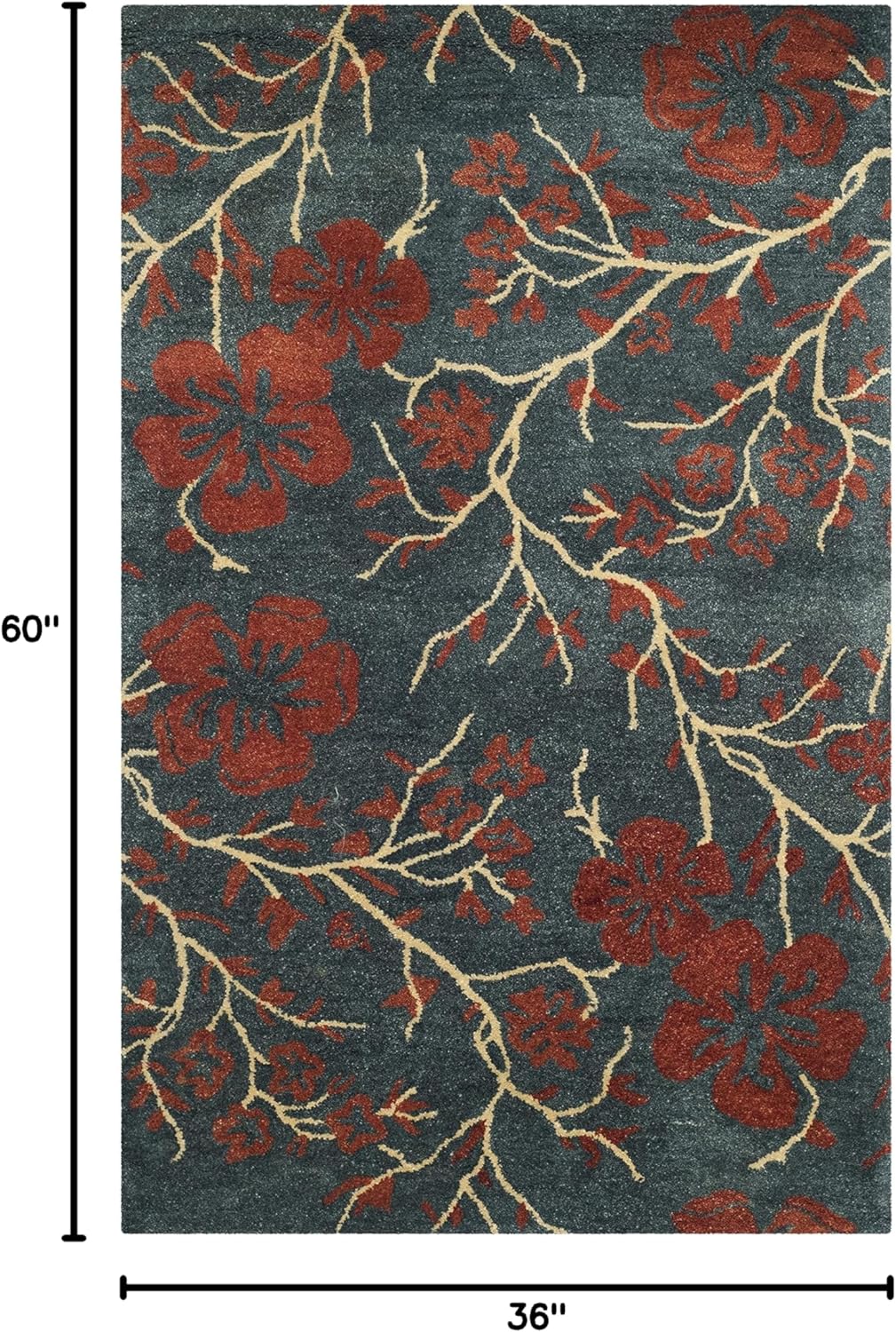 SAFAVIEH Metro Collection Accent Rug - 3' x 5', Assorted, Handmade Floral Wool, Ideal for High Traffic Areas in Entryway, Living Room, Bedroom (MET976C)