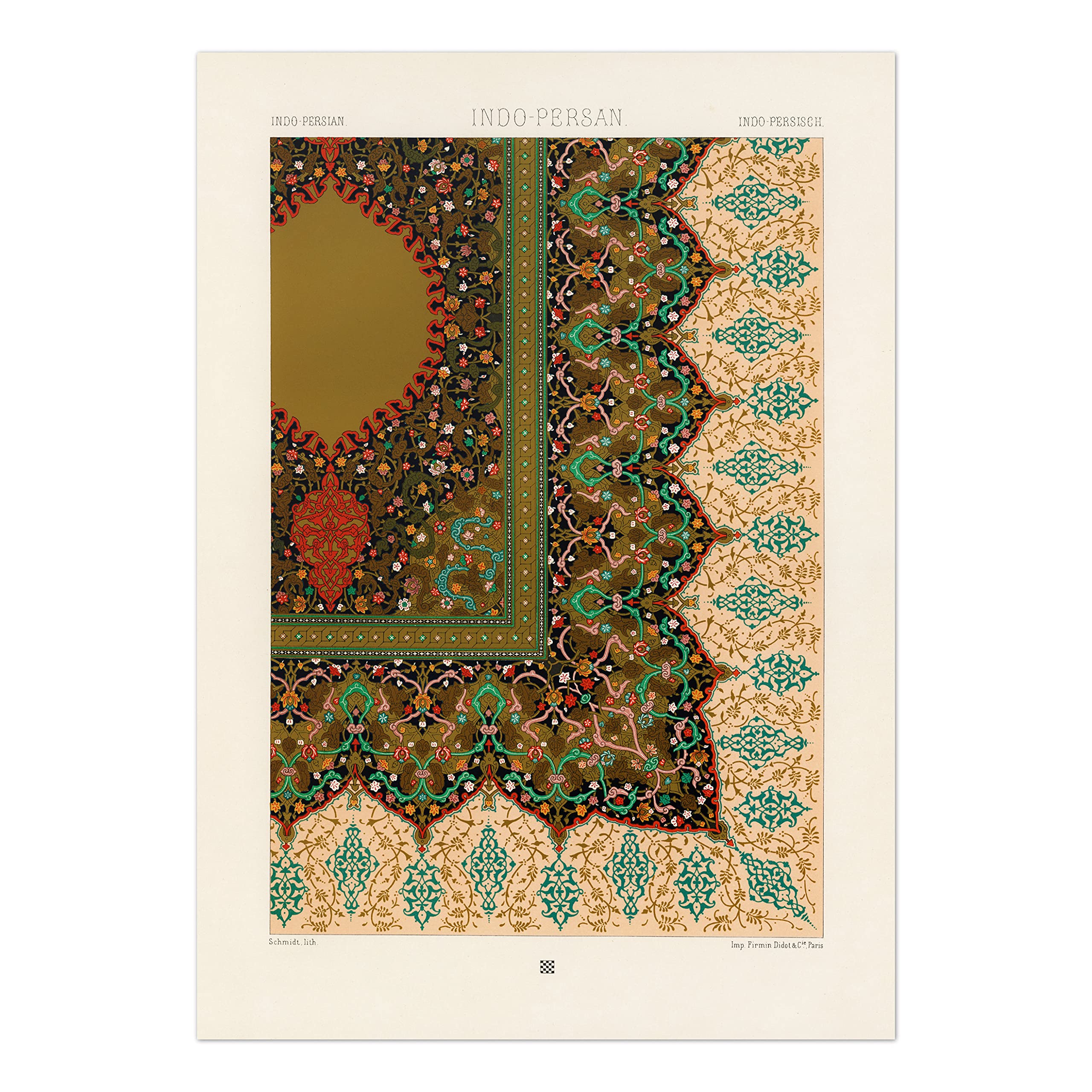 ALBERT RACINET - Indo Persian Pattern Lithograph 3 - Hi Res Giclée Art Print - 16" x 20