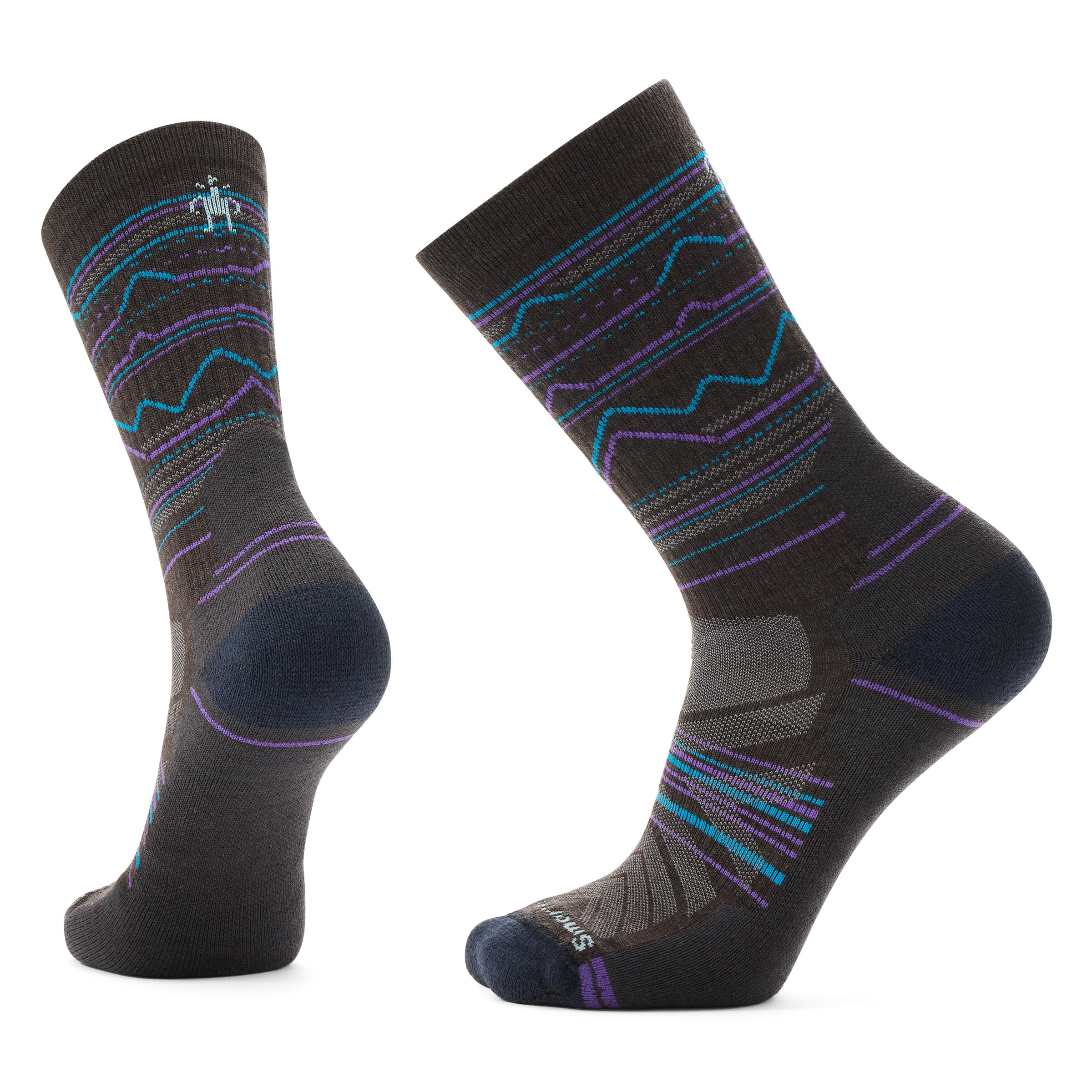 Smartwool Men's Hike Light Mountain Range Pattern Crew Socks
