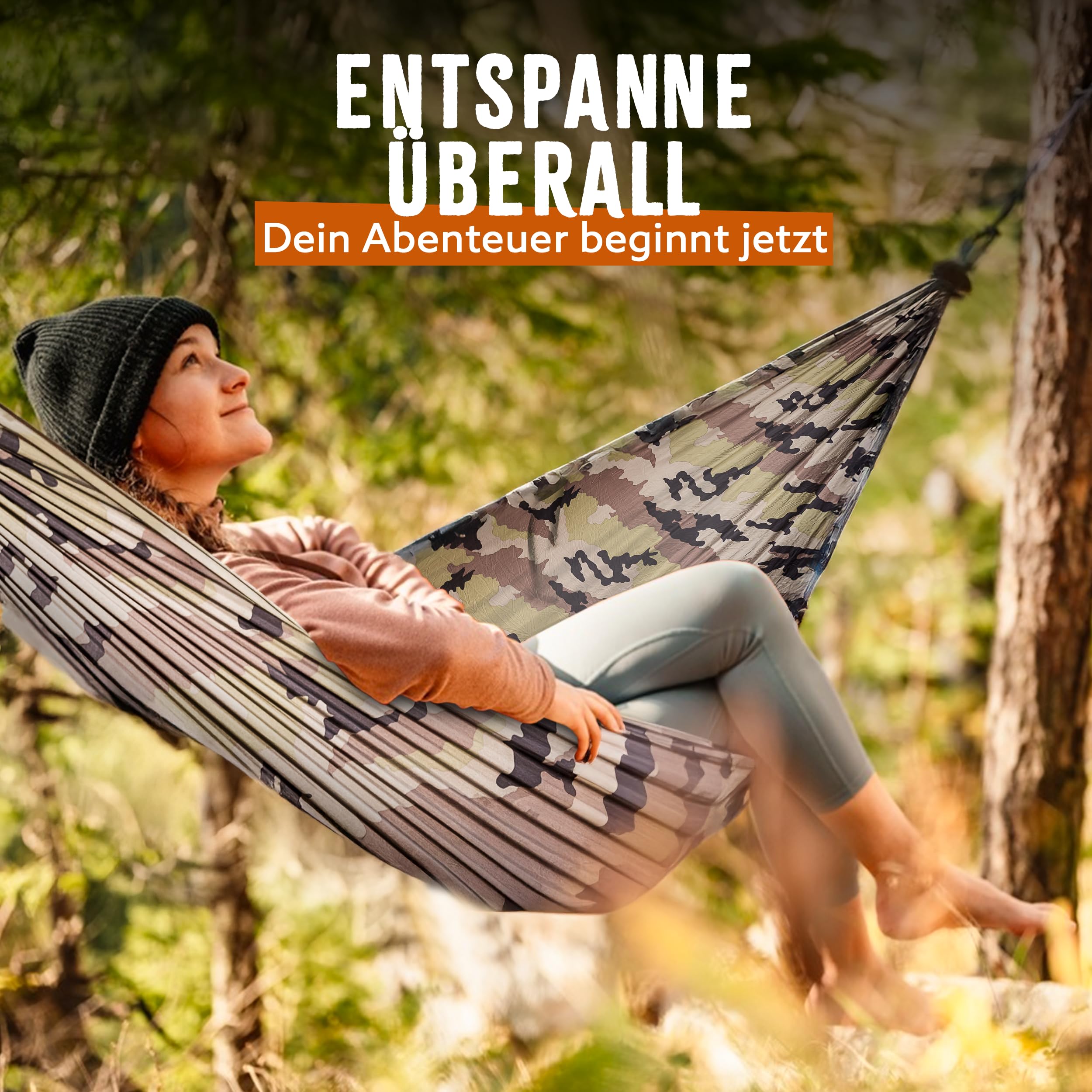 monkey swing hängematte Ultraleicht inkl. Karabiner & Schwerlastgurten (bis 300 kg belastbar, 275 x 140 cm) – ideal für Camping, Outdoor, Trekking & als Reisehängematte (Camouflage) Garten Farbe:Schwarz Schwarz SoftBrake Our safe and sturdy Galerie unseres Campingplatzes in