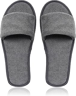 MIFUZI Women's Home Slippers Indoor House Bedroom Room Carpet Open Toe Cloth Slippers Women Girls