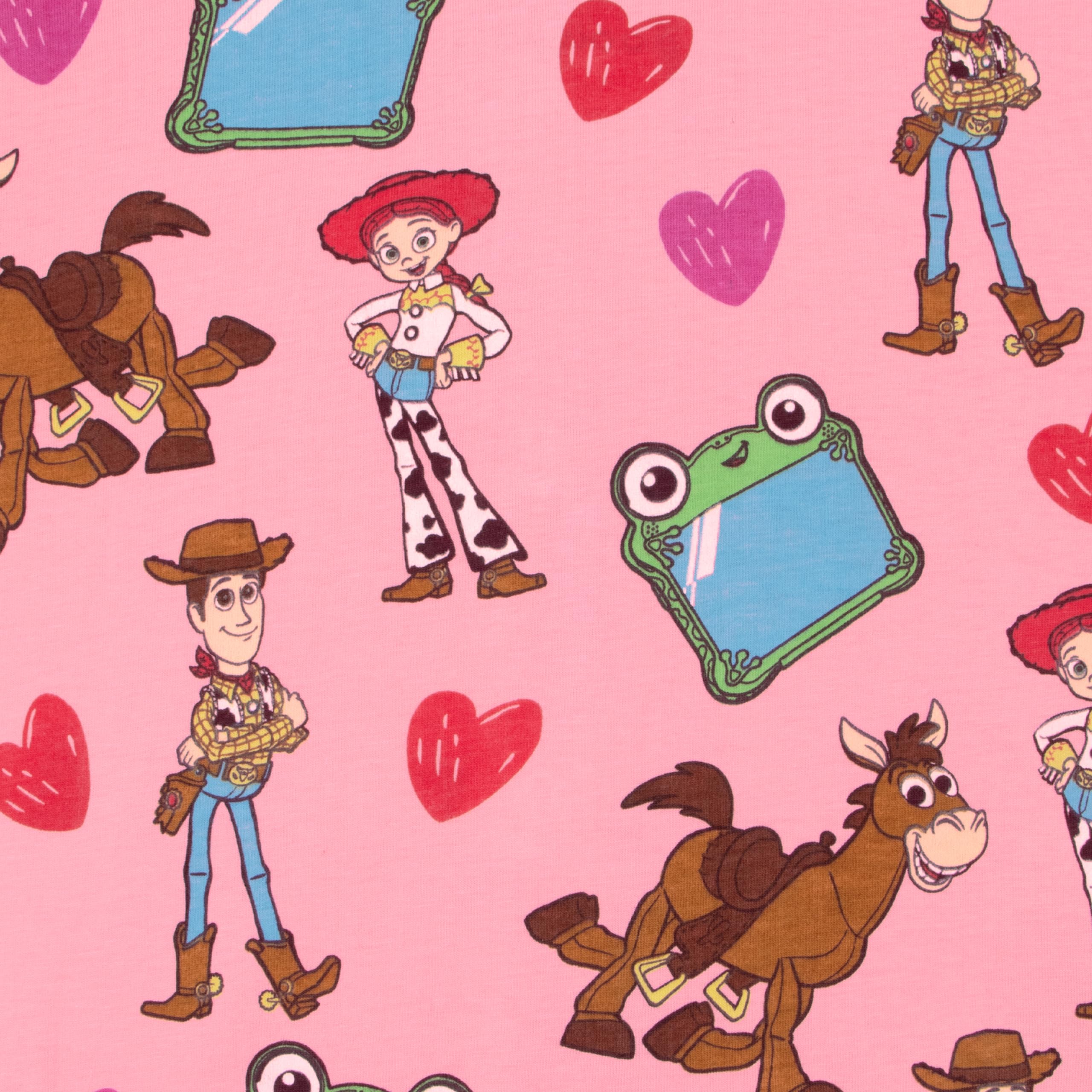 Disney Pigiami Ragazza, Toy Story Pigiama Bambino con Jessie, Woody & Bullseye, Pigiama Cotone Bambina Short Set, 2-8 Anni