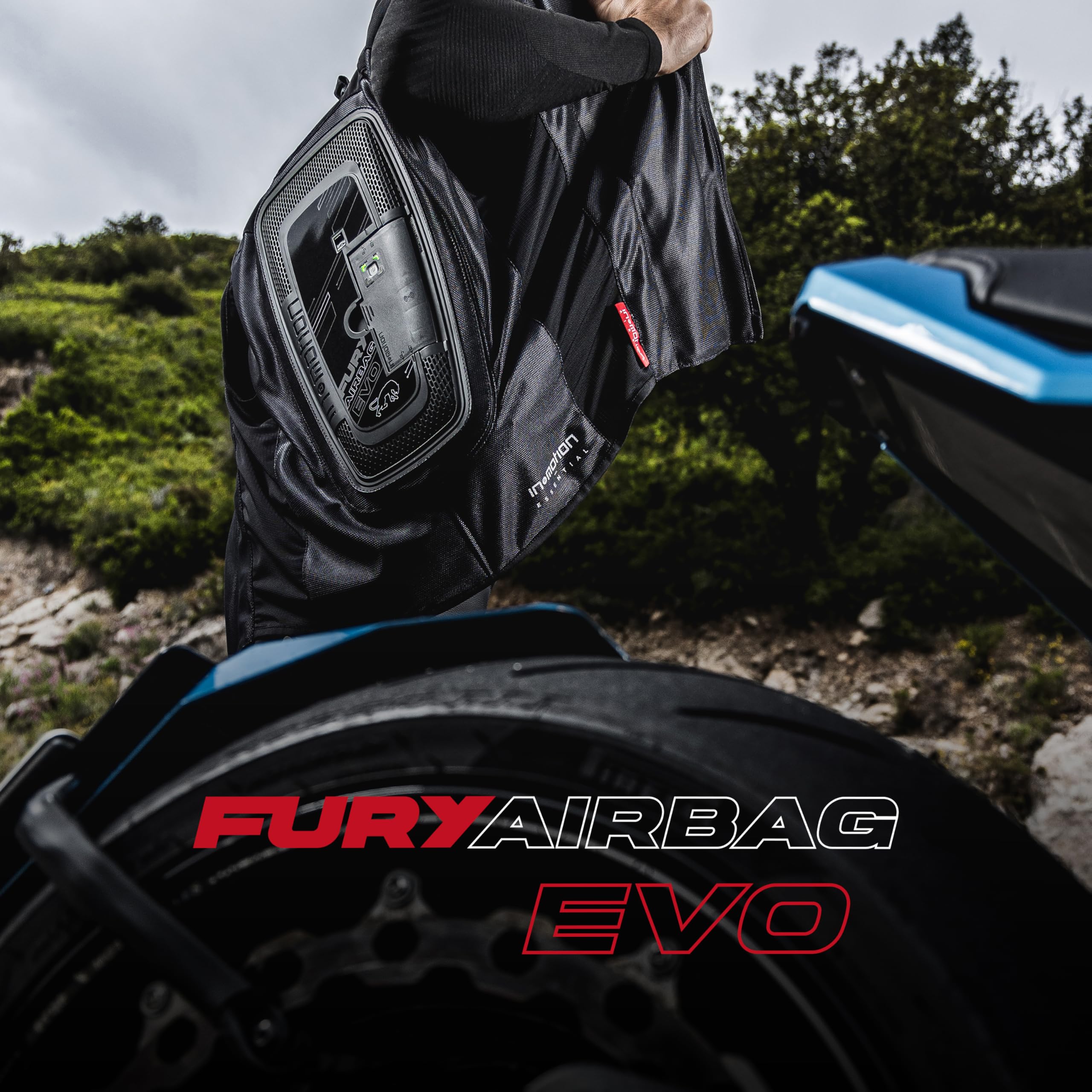 Furygan FURY AIRBAG EVO Chaleco Airbag Homologado para motociclista - Chaleco airbag FIM Ligero y Transpirable - Autónomo - Protección de Motociclista - airbag moto seguridad motociclista