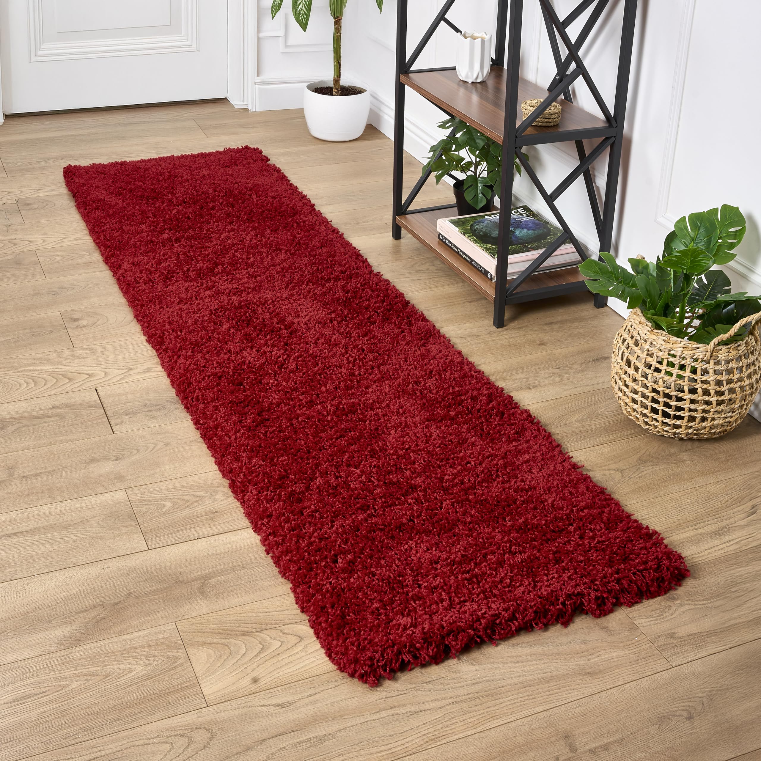 Bravich Navy Blue Shaggy Rug 80 x 150cm (2'7" x 4'11") 5cm Pile Medium Thick Fluffy Living Room Hessian Backed Washable — view 101