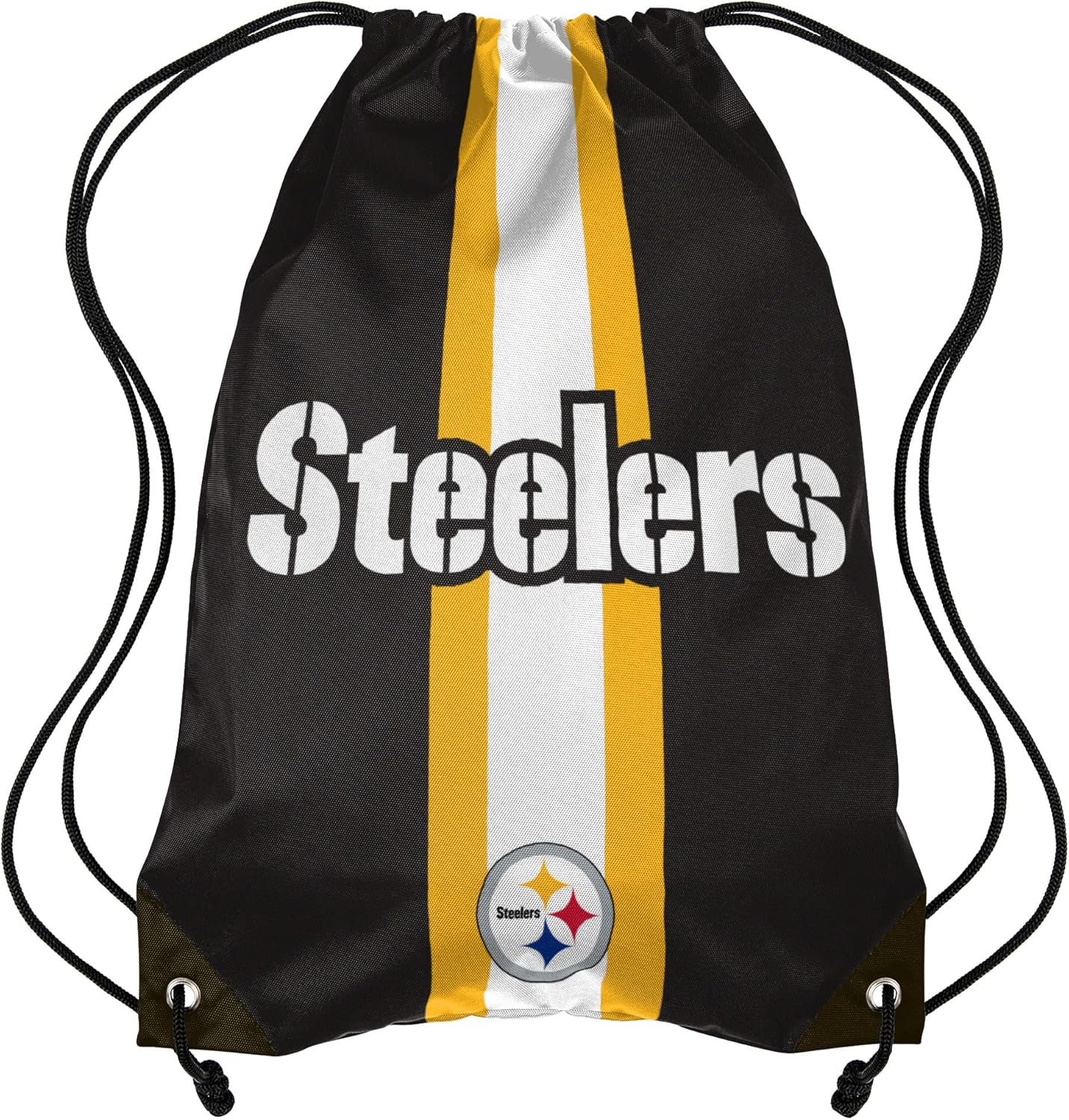 ピッツバーグ・スティーラーズ NFLチームストライプ ワードマーク ドローストリングバックパック