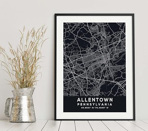 Miniatura 6 de Map of Allentown, Pennsylvania, Evening (36x48)