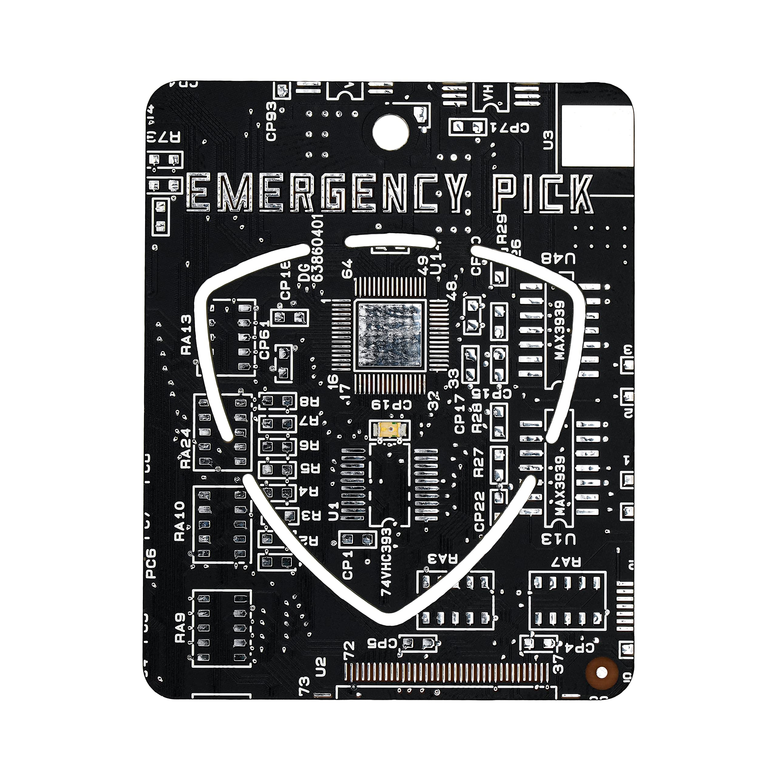 FLASH PCB ver. 基板アート ピックキーホルダー 黒