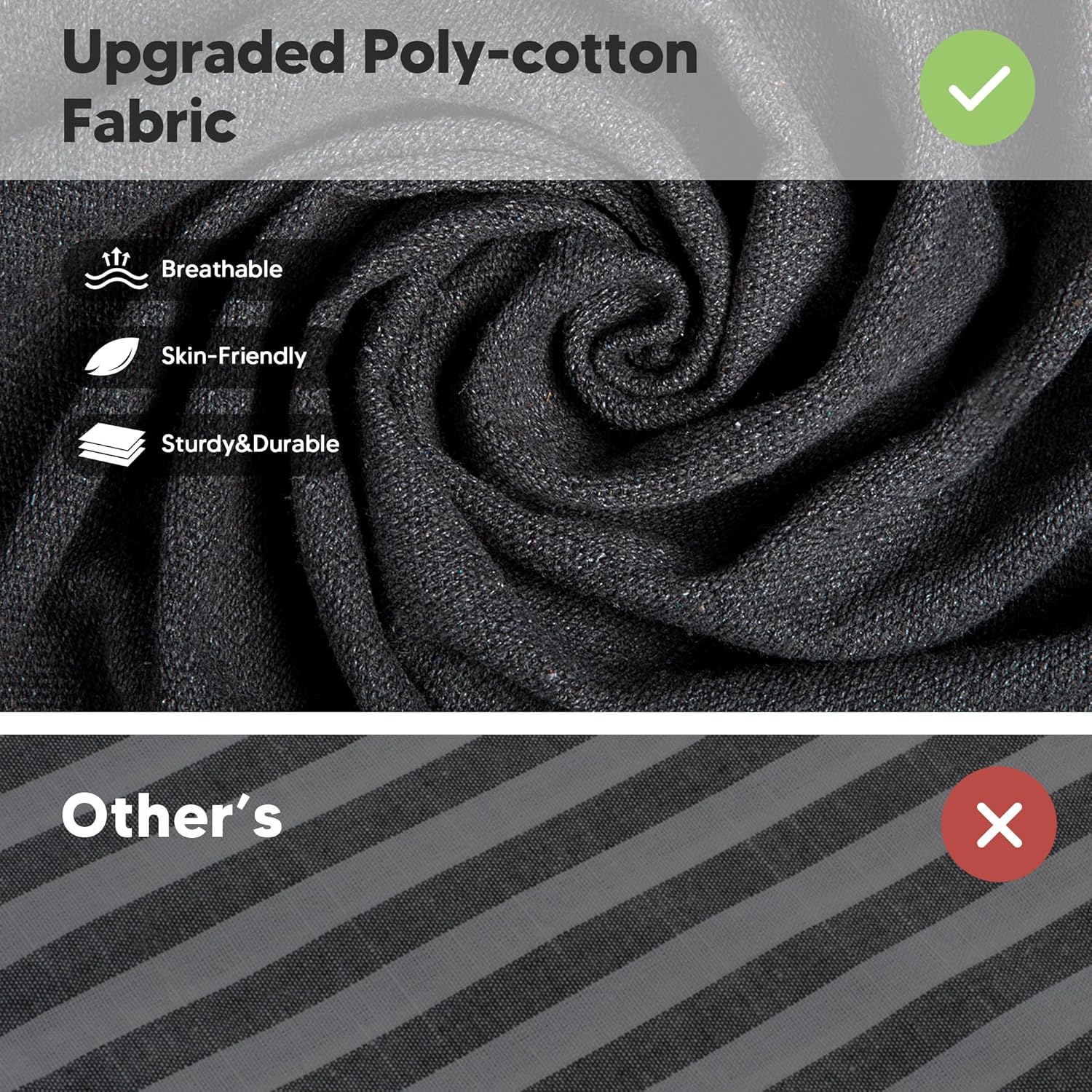 SUNCREAT Hammocks Portable Tree Hammock Swing with Spreader Bar, Tassel, 2 Person Hammock Without Stand, Dark Gray