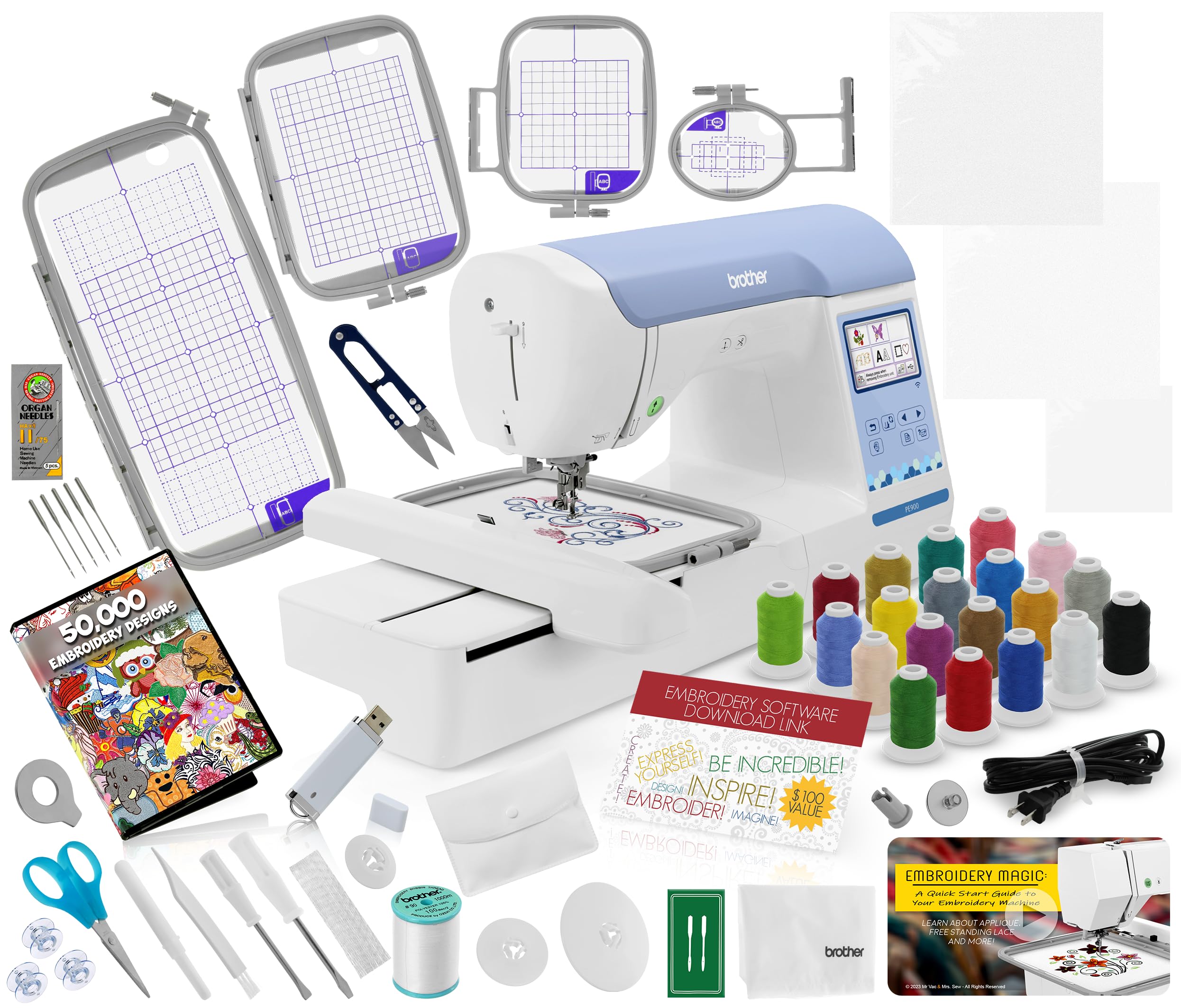 Brother PE900 Embroidery Machine Ultimate Kit