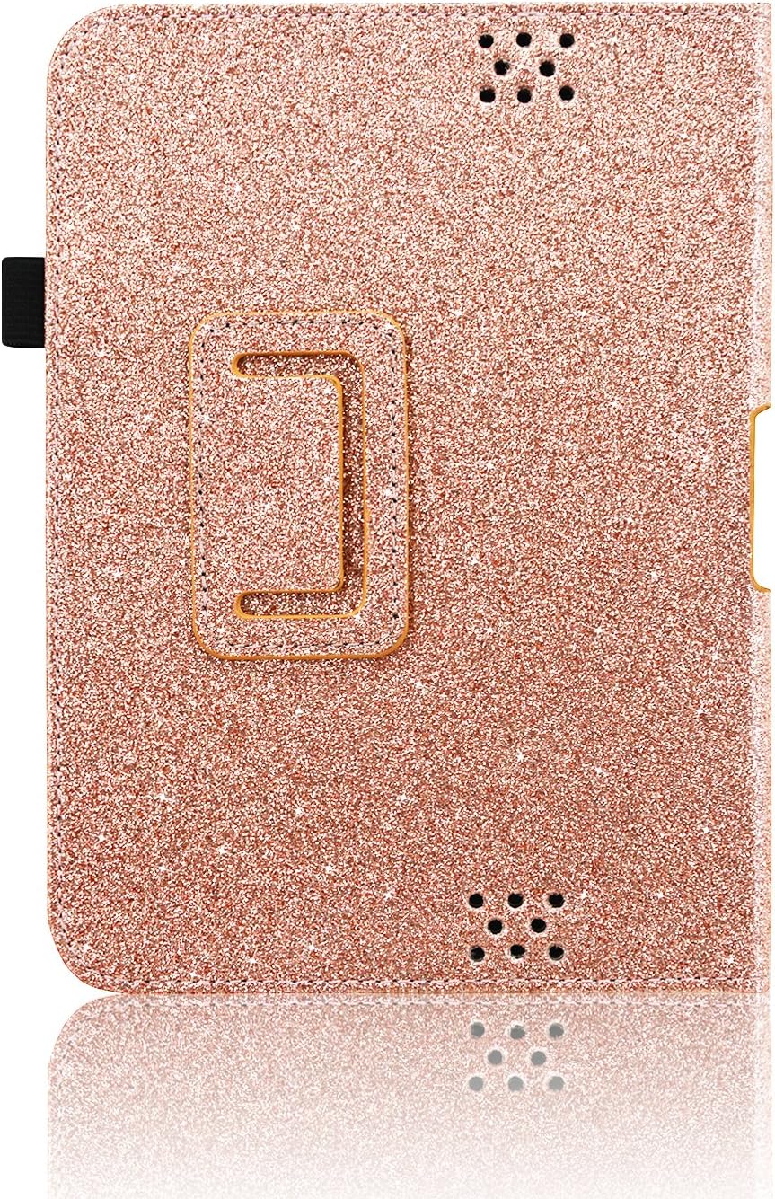 ACdream Kindle Fire HD 7 2012 Case, Folio Leather Wallet Case for Kindle Fire HD 7 2012 Version with Auto Sleep Wake Function, (Rose Gold Star of Paris)