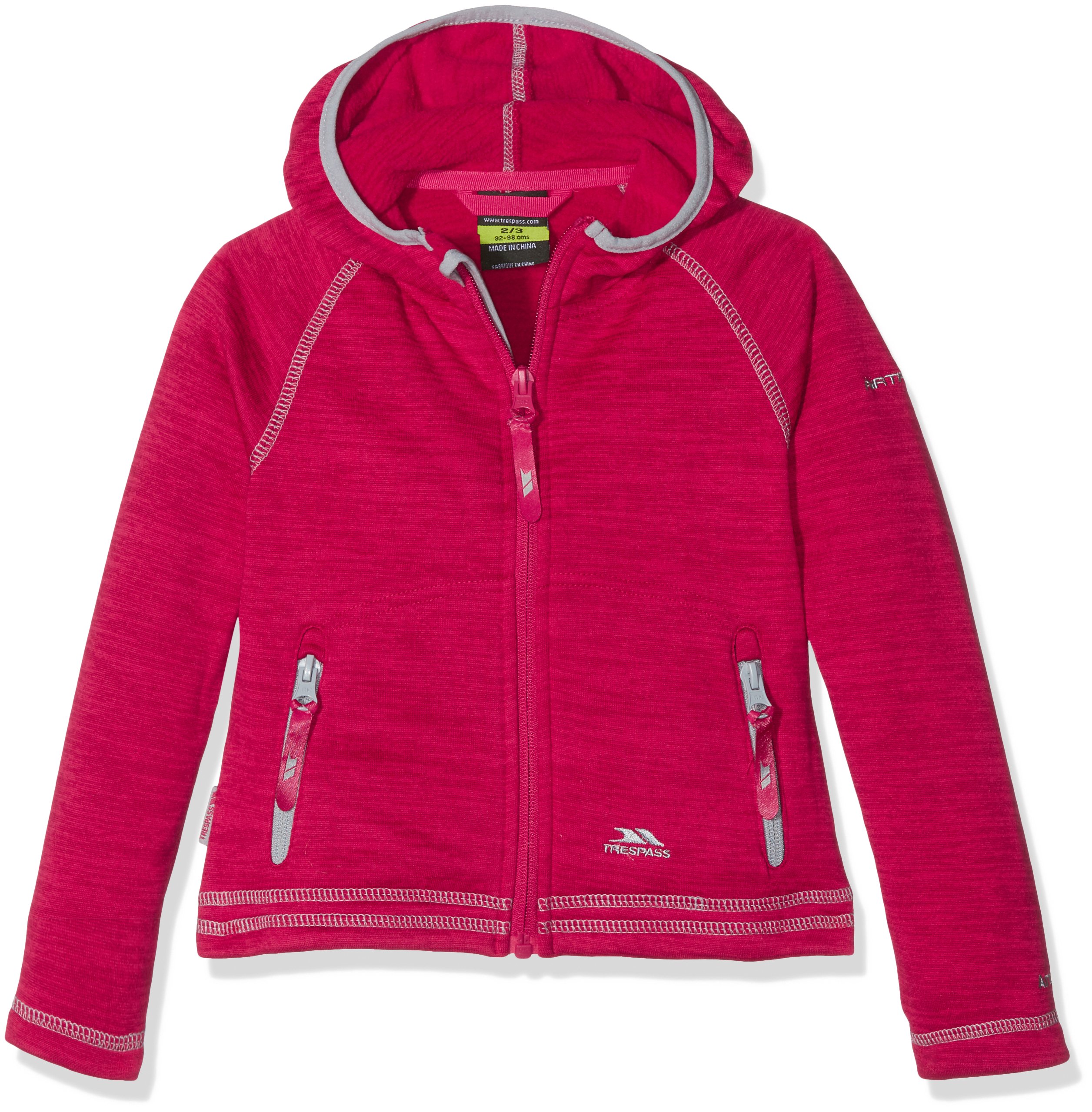 TrespassGirl's Goodness Warm Fleece Jacket With Hood 230gsm