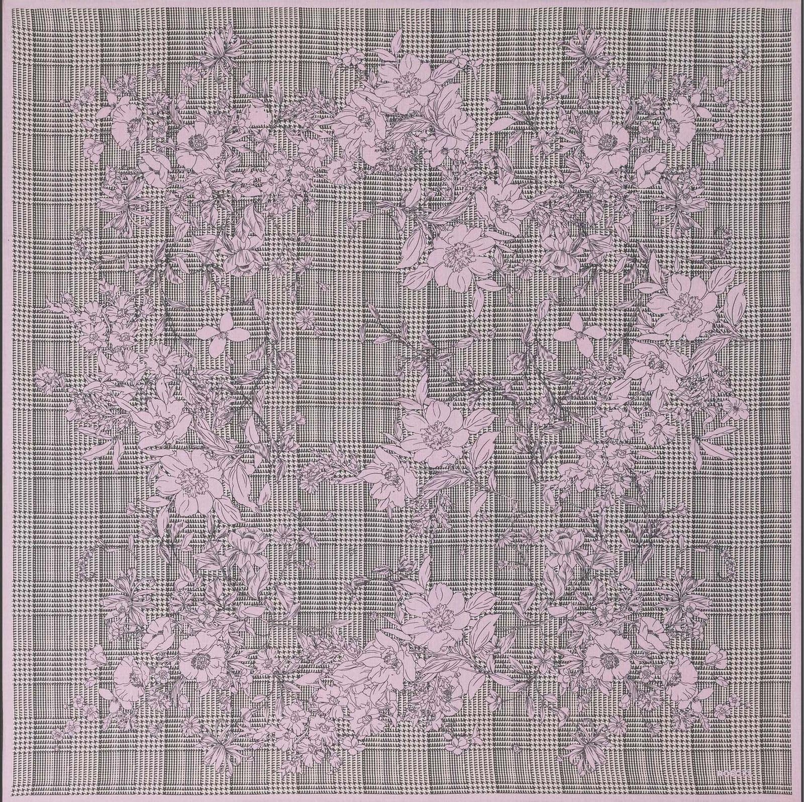 Roeckl écharpe Blooming Frame Scarf Rose, accessoire de luxe en soie - 2