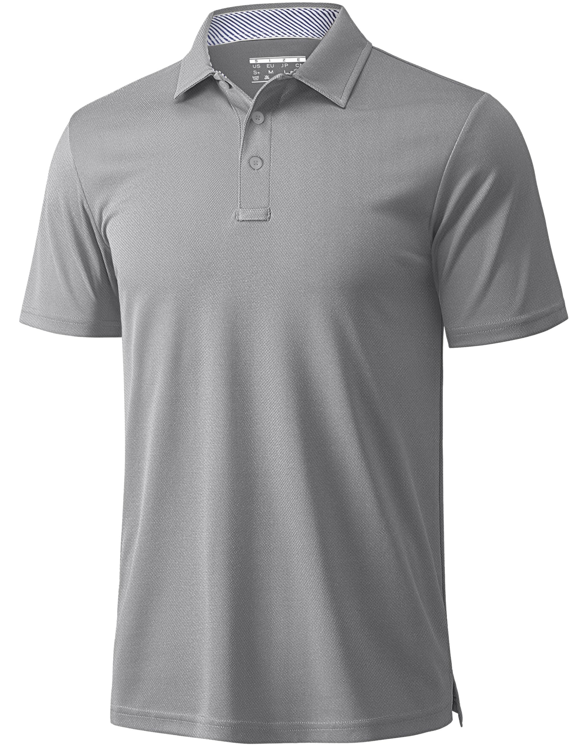 MAGCOMSEN Mens Polo Shirts Short Sleeve Moisture Wicking Performance Collared Shirt Athletic Casual Golf Polos