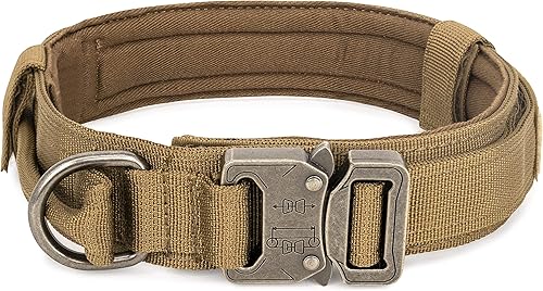 WOLF TACTICAL Collar de perro para perros grandes, collares militares resistentes para perros grandes, collar de pitbull, collar de pastor alemán