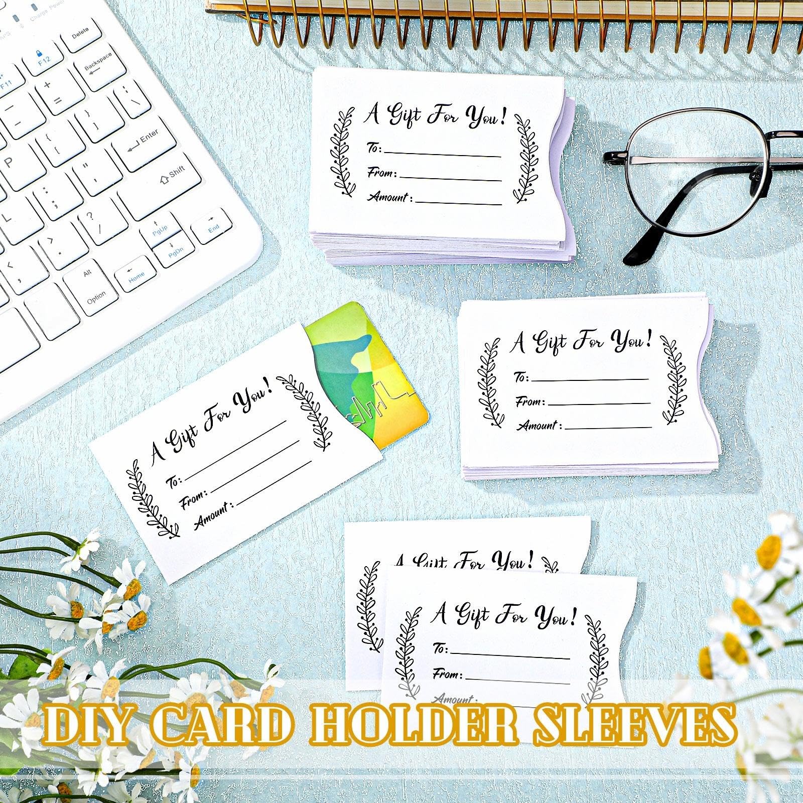 Yinder 600 Pcs Gift Card Envelopes Bulk Thank You Gift Card Sleeves Appreciation Mini Money Cash Envelopes for Blank Hotel Credit Protector for Holiday Party Business, 3.54 x 2.36 Inches(White)