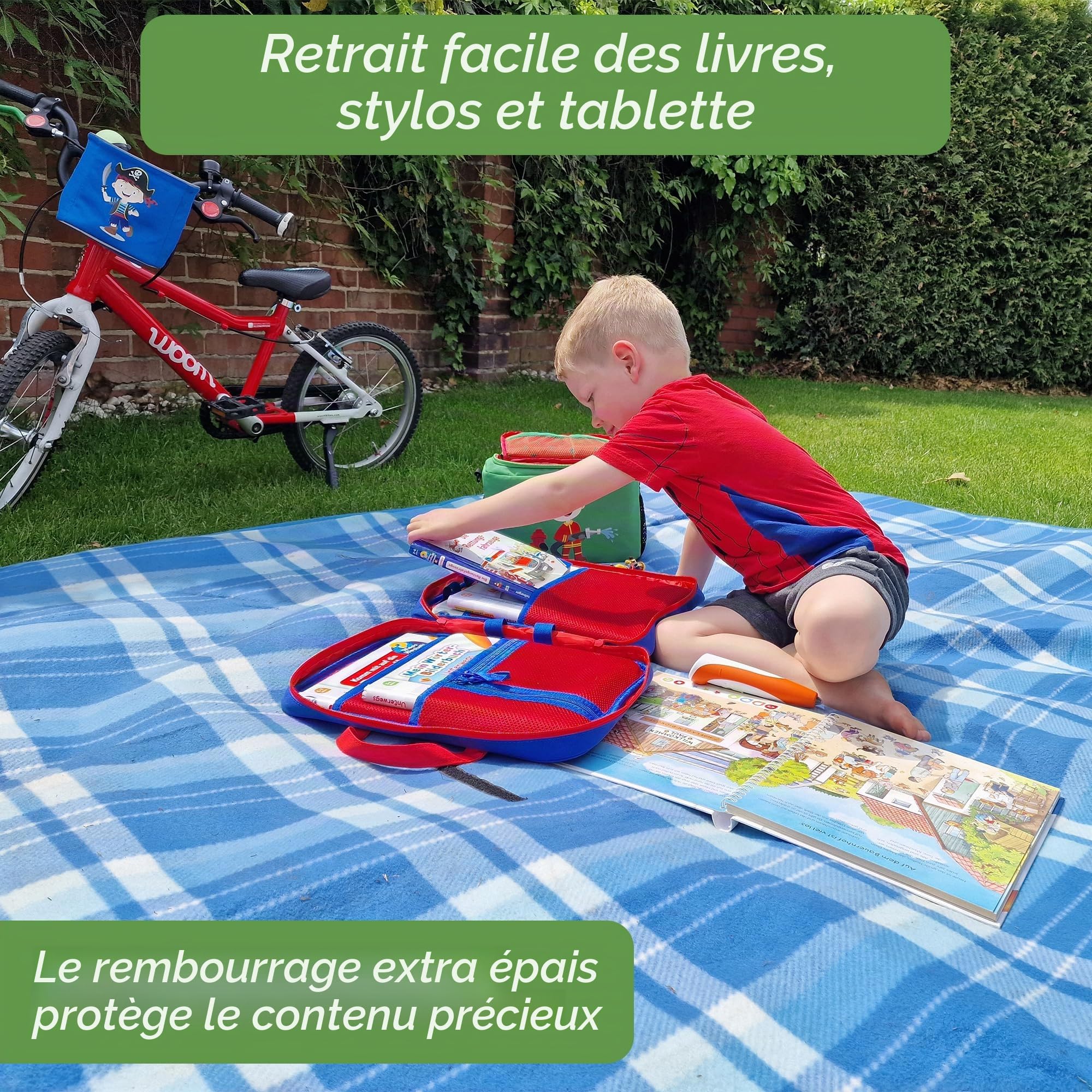 GRINSEZWERGE Étui pour Livres TipToi et Stylo TipToi et Accessoires | Convient également pour Les tablettes et Edurino | Kit de démarrage Tip TOI