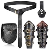4 Pcs Renaissance Accessories Medieval Viking Belt Pouch Arm Guards Sword Frog