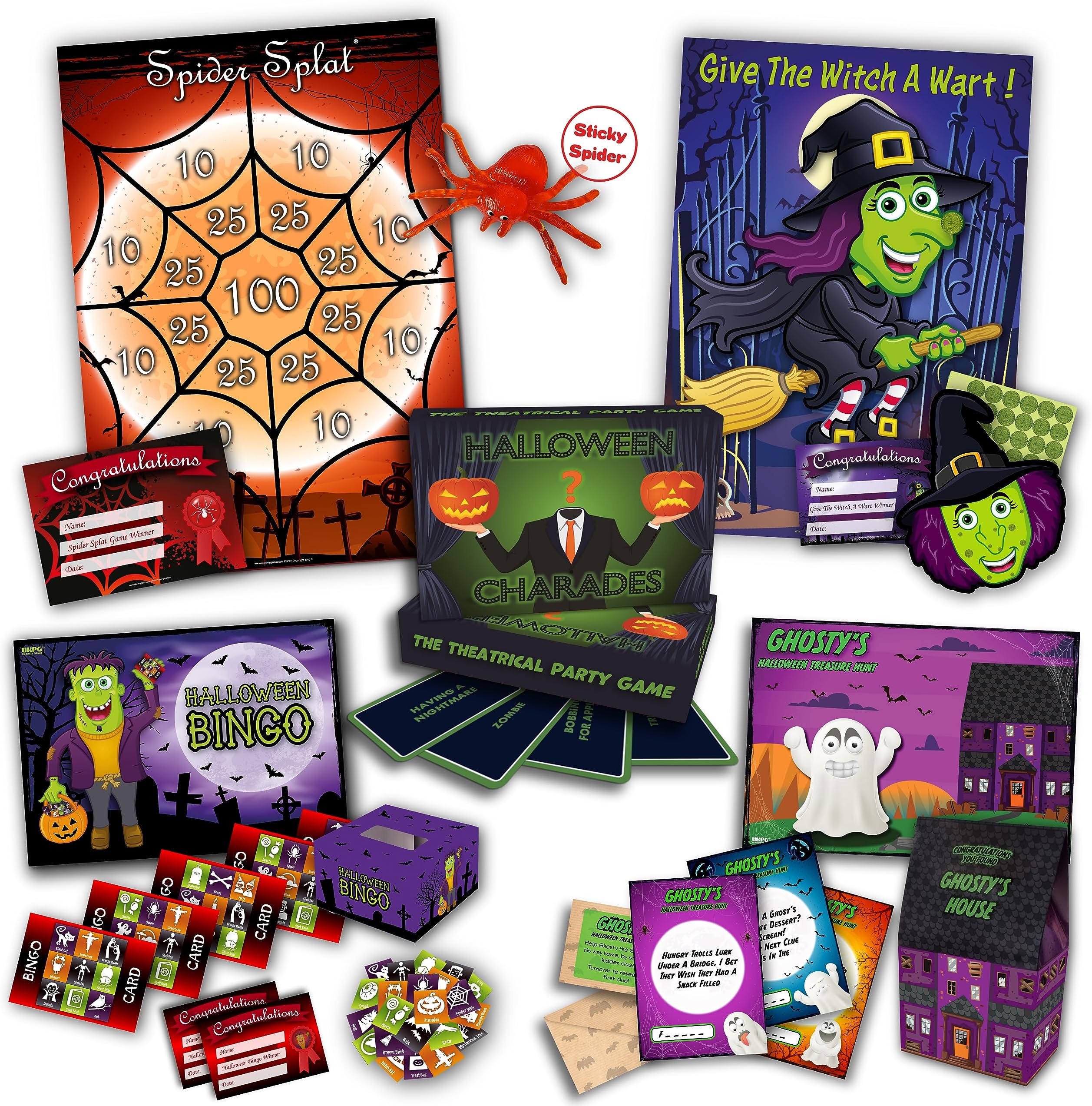 Halloween Party Games | 5 GAMES BUNDLE | five Halloween games included for Halloween, Halloween Party Supplies, Halloween Decoration