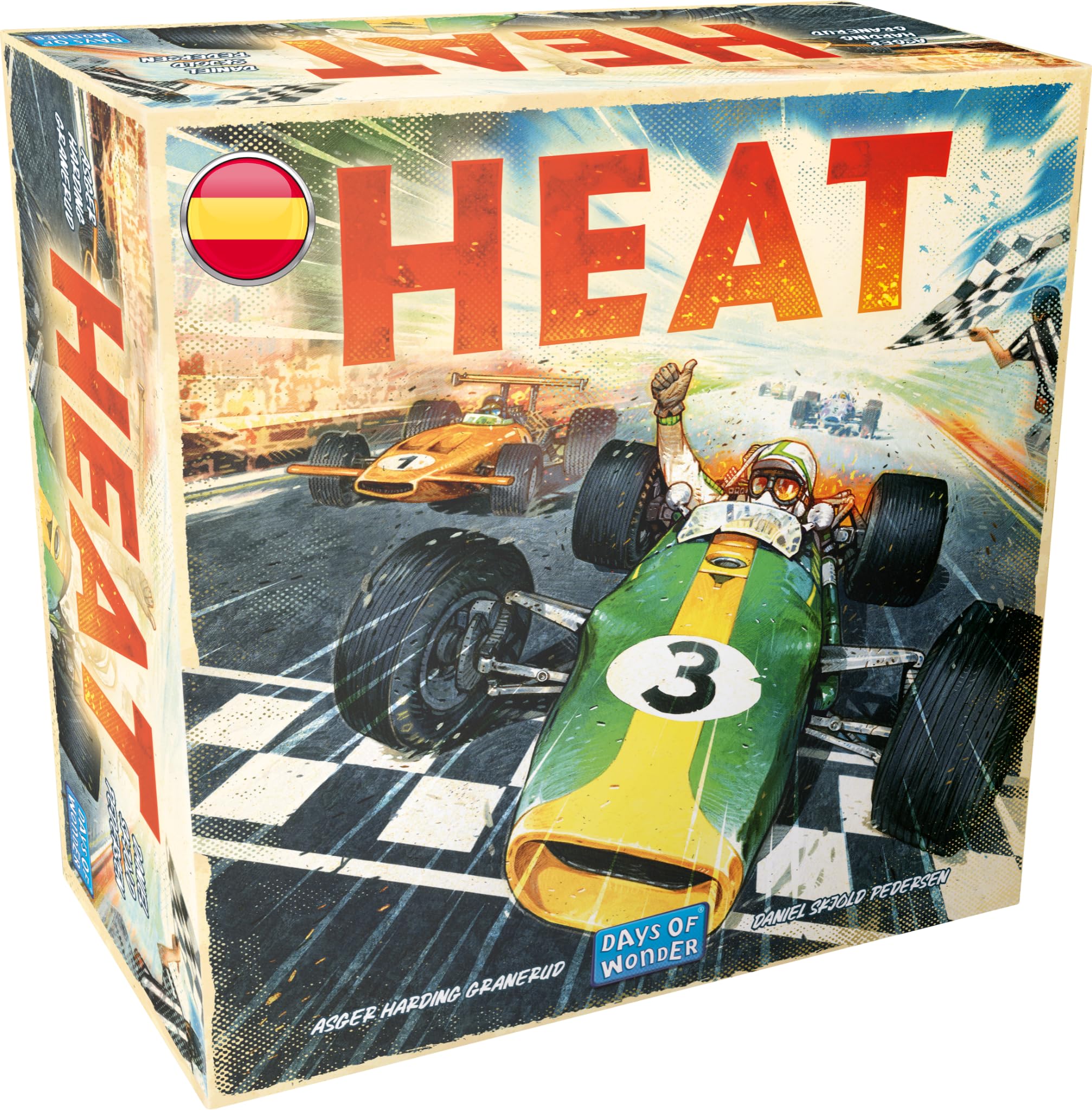ASMODEE Heat: Days of Wonder Board Game - Spanish version (2-4 Players, Ages 12+)