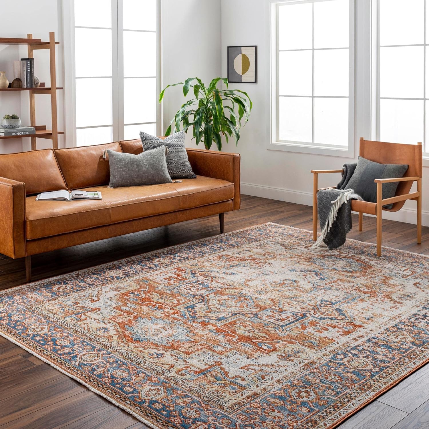 Mark&Day Area Rugs, 12x15 Ballard Traditional Rust Area Rug