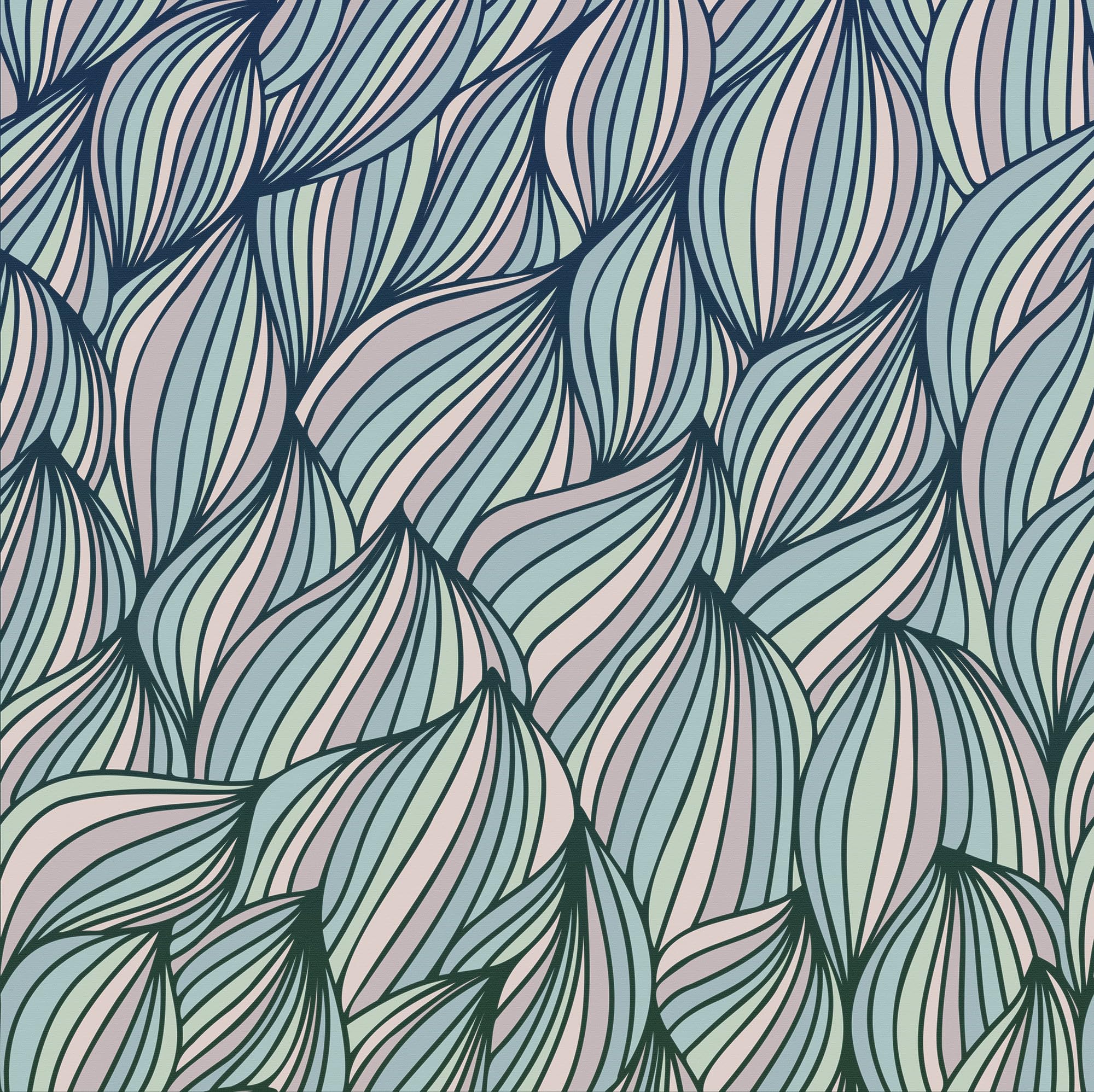 Komar Non-Woven Photo Wallpaper - Gentle Waves - Size 250 x 250 cm - Wallpaper, Wall Decoration, Living Room, Bedroom, Office - Image 2