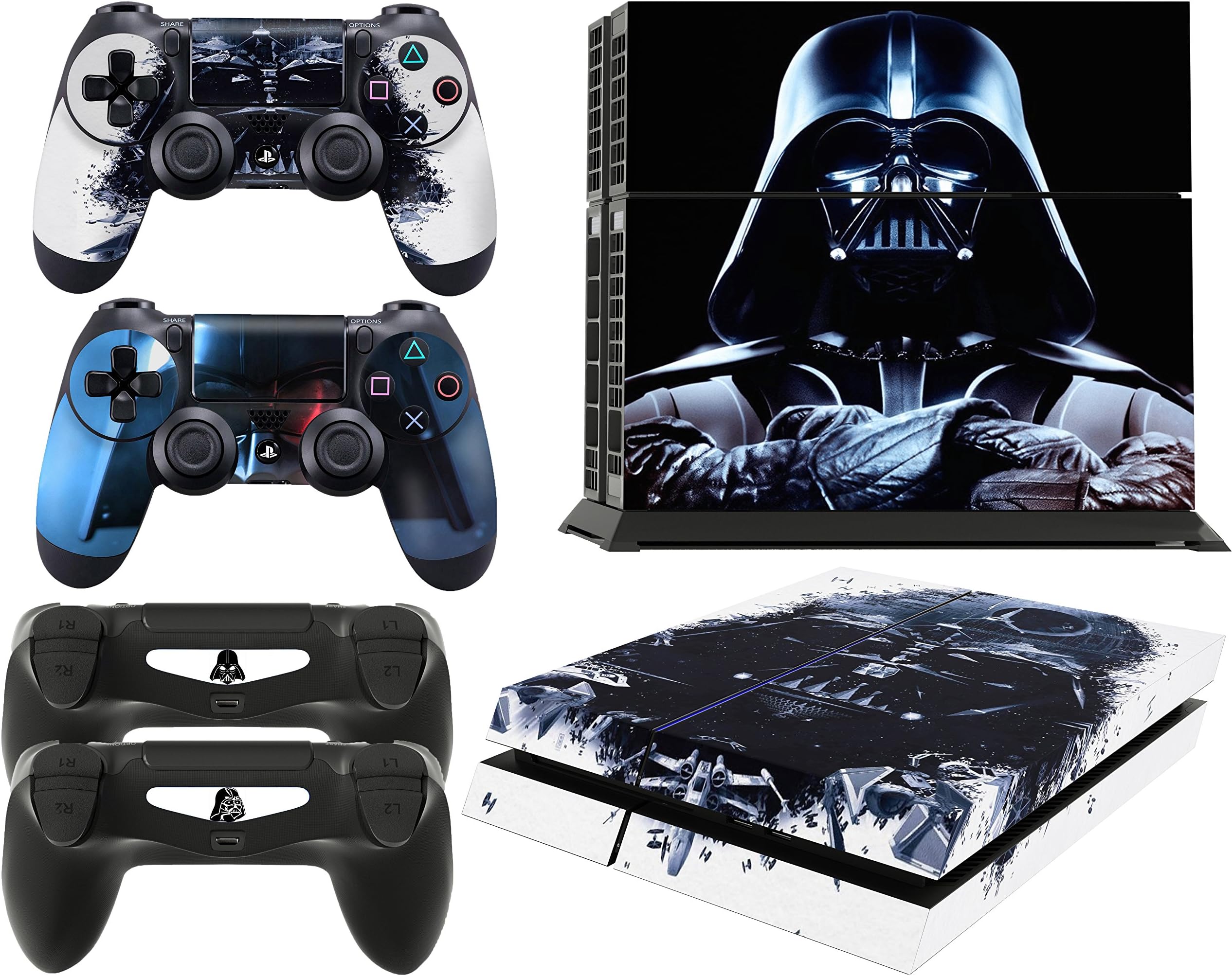 PS4 Console DV from Starwars Skin Decal Vinal Sticker + 2 Controller Skins Set