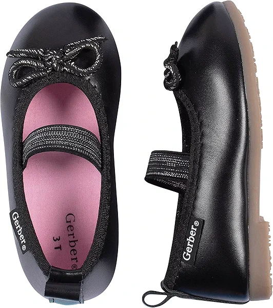 Gerber Baby-Girl's Toddler Ballet Flat Crib Shoe