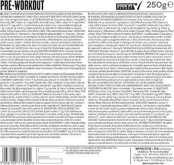 Myprotein Impact Pre‑Workout – Energy, Focus & Performance Formula with Caffeine, Citrulline & Beta-Alanine | Cola – 250 g - 21 Servings | Boosts Training Drive & Workout Intensity