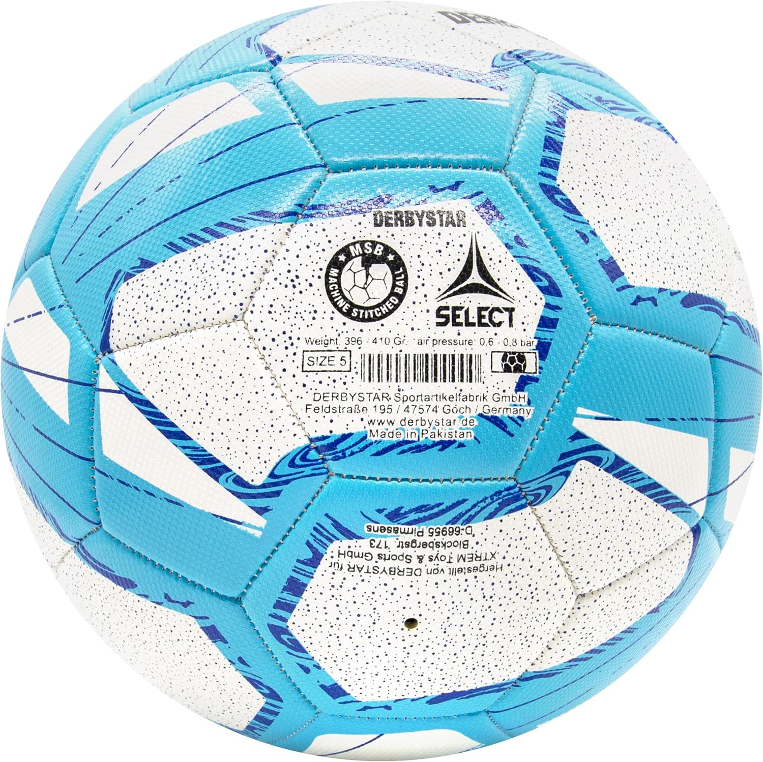 Derbystar Street soccer ball in size 5 and mini: the new leisure football in five striking colours