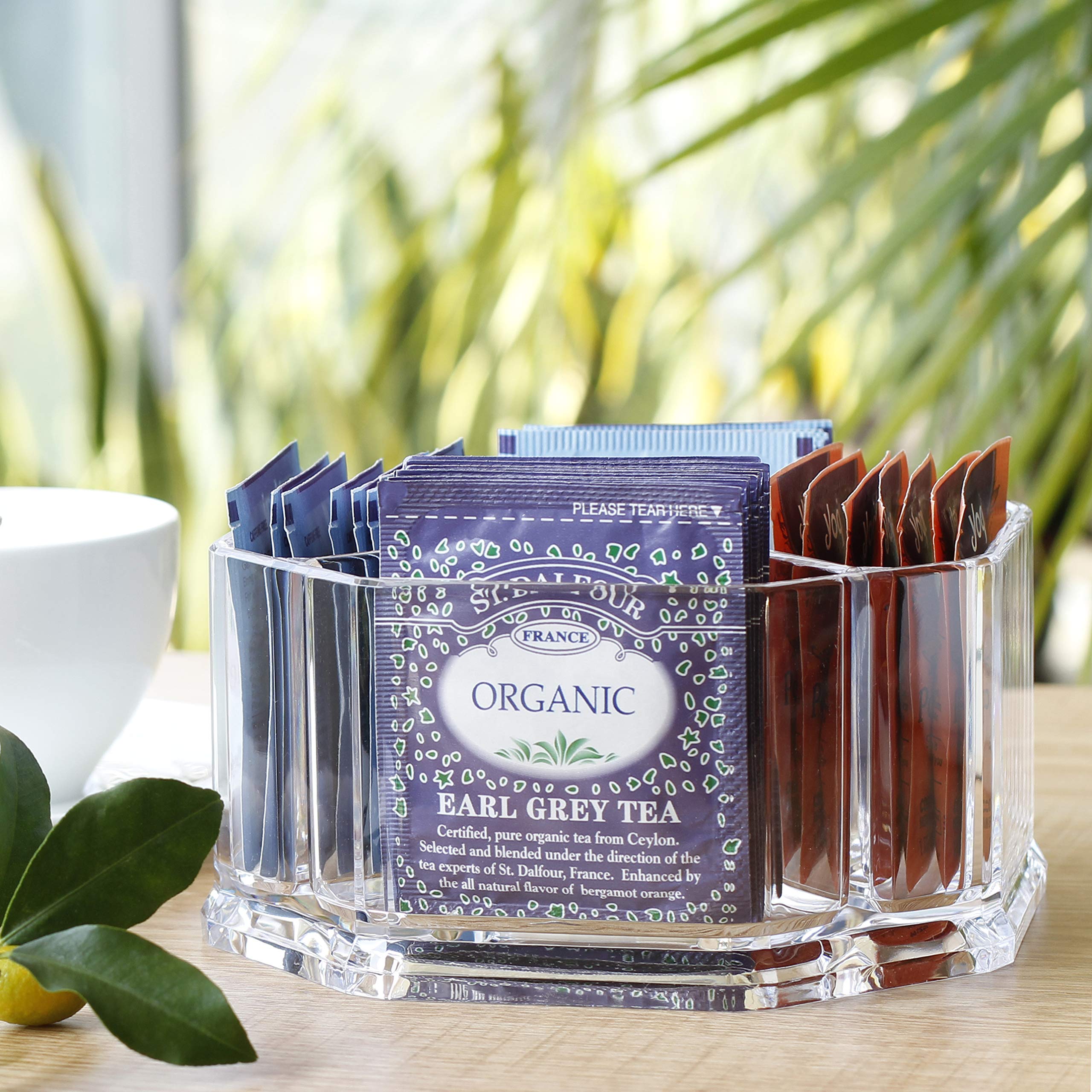 Oak Savanna Tea Organizer for Tea Bags Sugar Packet Holder Caddy - Image 3