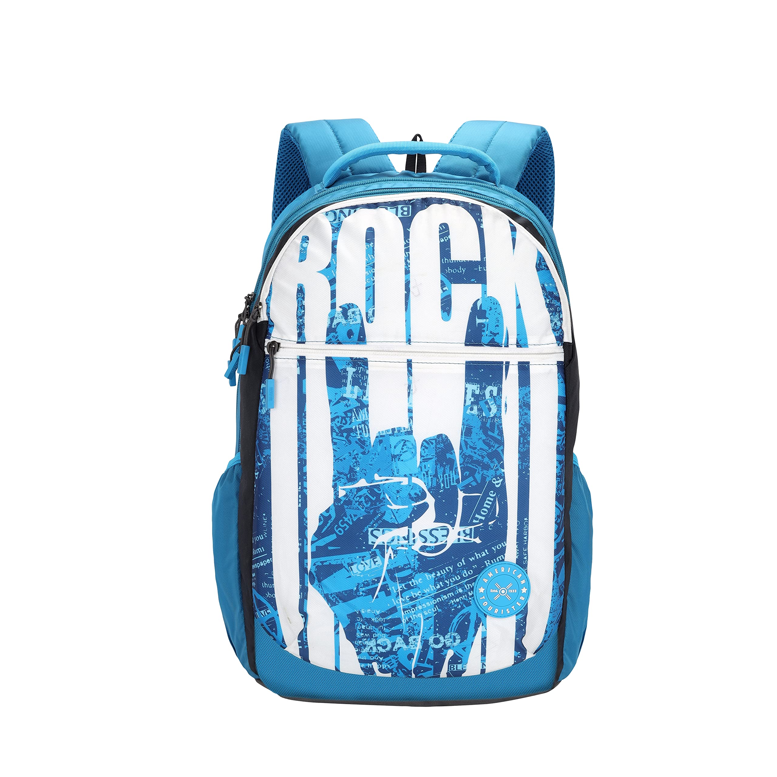 American Tourister Arc Standard Backpack 01- Blue 31Ltrs Polyester With Padded Backing And Shoudler Straps-Large