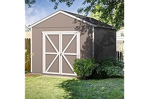 Handy Home Products Rookwood 10x12 Do-It-Yourself Wooden Storage Shed Brown