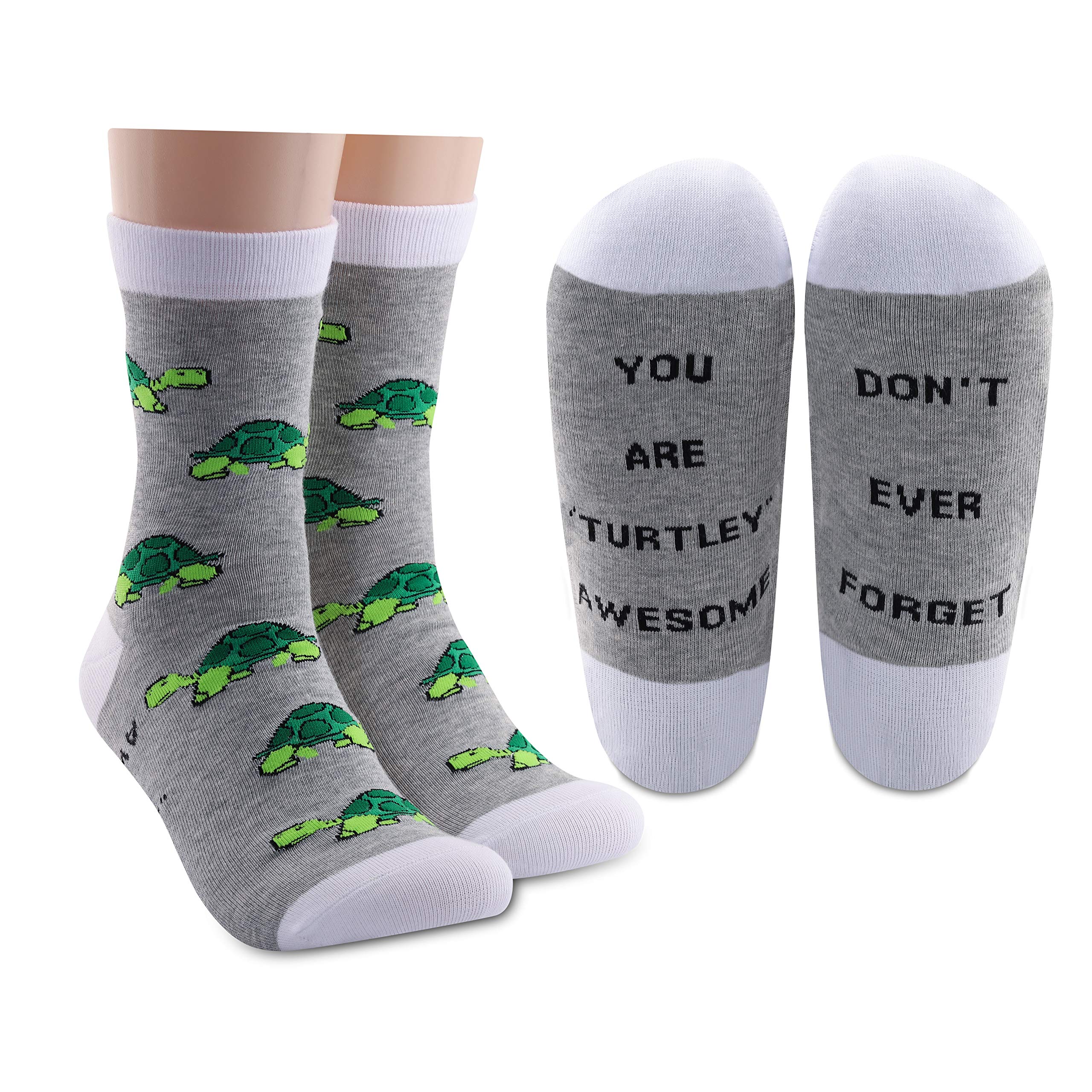 LEVLOLEVLO Inspirational Turtle Gift Don’t Ever Forget You are Turtley Awesome Cotton Socks Graduation Birthday Gift