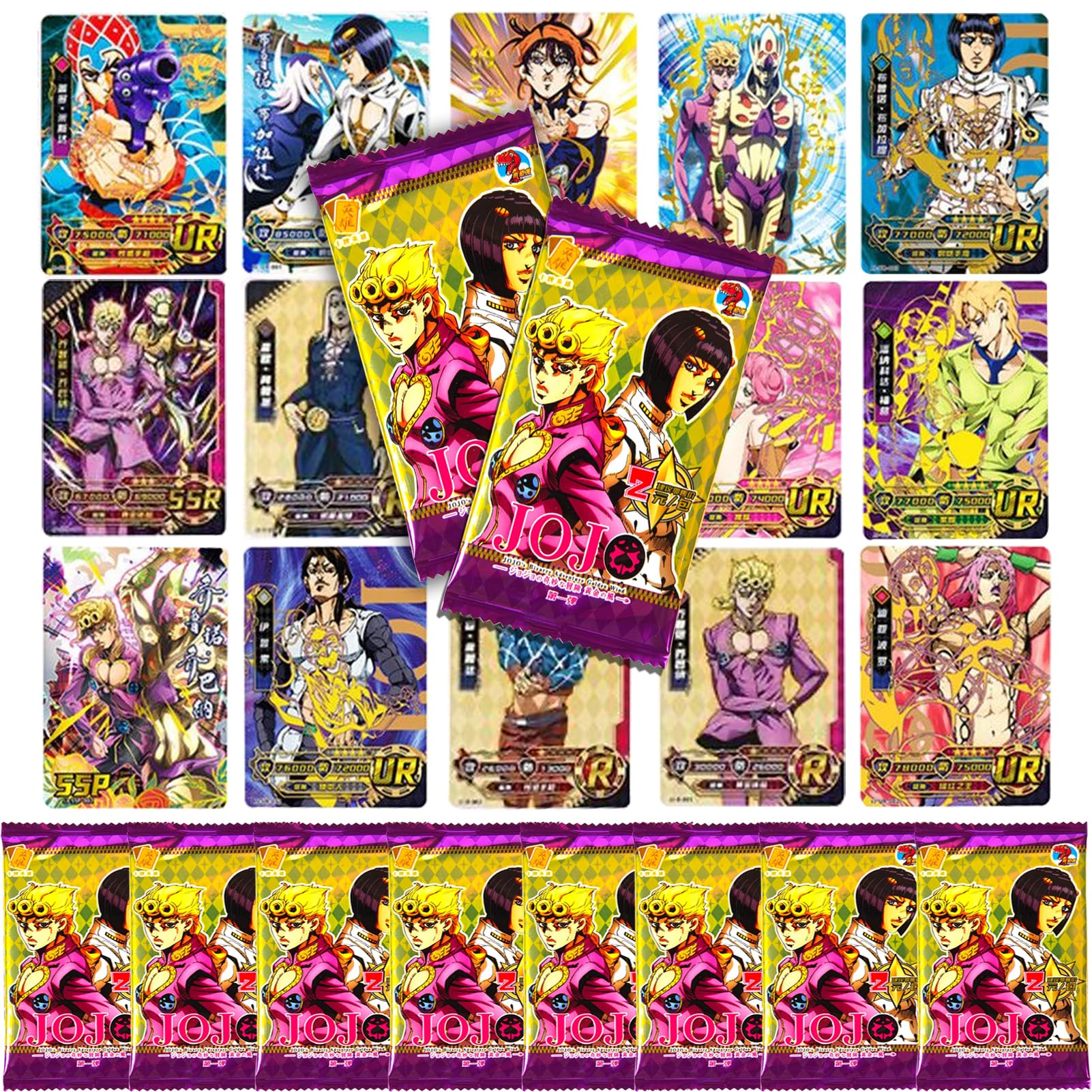 JoJo Anime Bizarre Adventures Cards, Booster Box, Packs TCG (JoJo