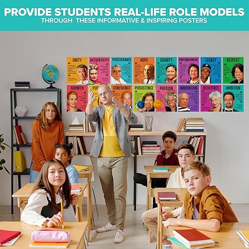 Miniatura 6 de Decorably 16 pósteres de la herencia hispana, 11 x 14 pulgadas, laminado mate, educativos, famosos hispanos, aula, tablón de anuncios, sala de