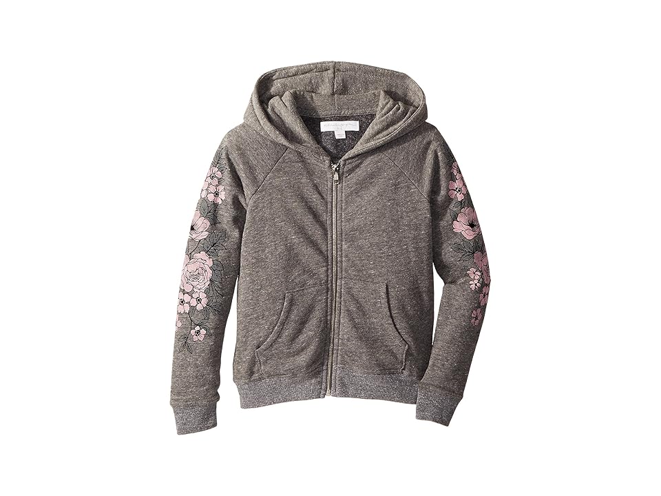 

Spiritual Gangster Kids Rose SGV Zip Hoodie (Little Kids/Big Kids) (Medium Heather Grey) Girl's Sweatshirt