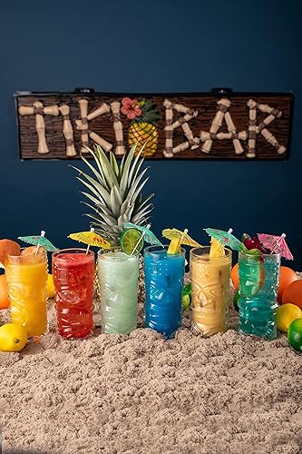 Miniatura 3 de LEMONSODA Vasos Tiki tropicales transparentes, juego de 24 a 15 onzas, perfectos para cócteles exóticos, limonada, té helado, bebidas mixtas, ron,