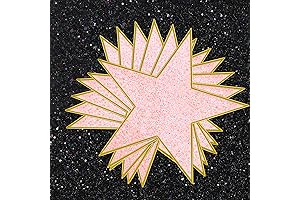 6 Inch Glitter Stars for Walk of Fame Party Decorations