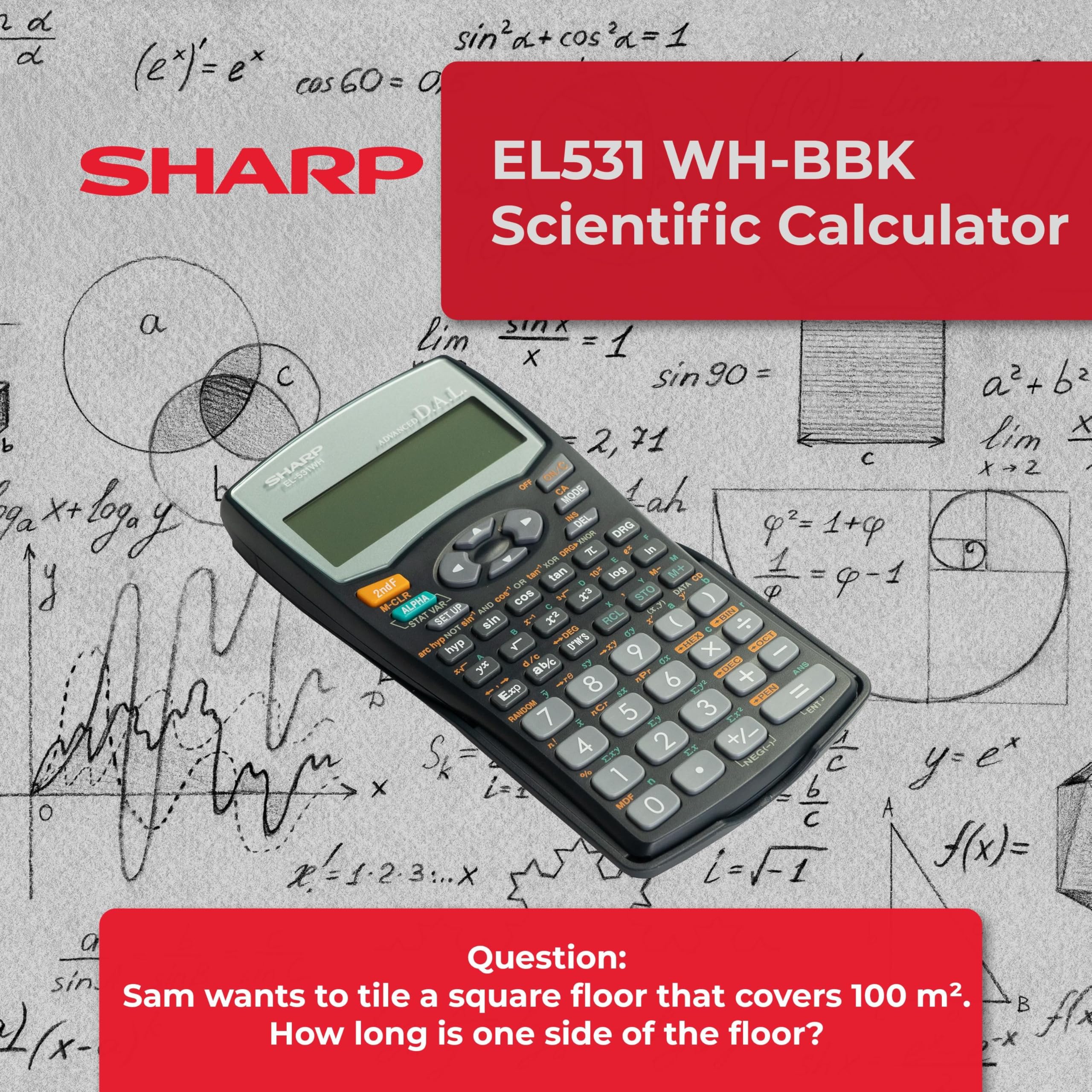 Sharp EL-531 TH-WH Calculatrice scientifique avec entrée D.A.L Fonctionnement à piles Blanc