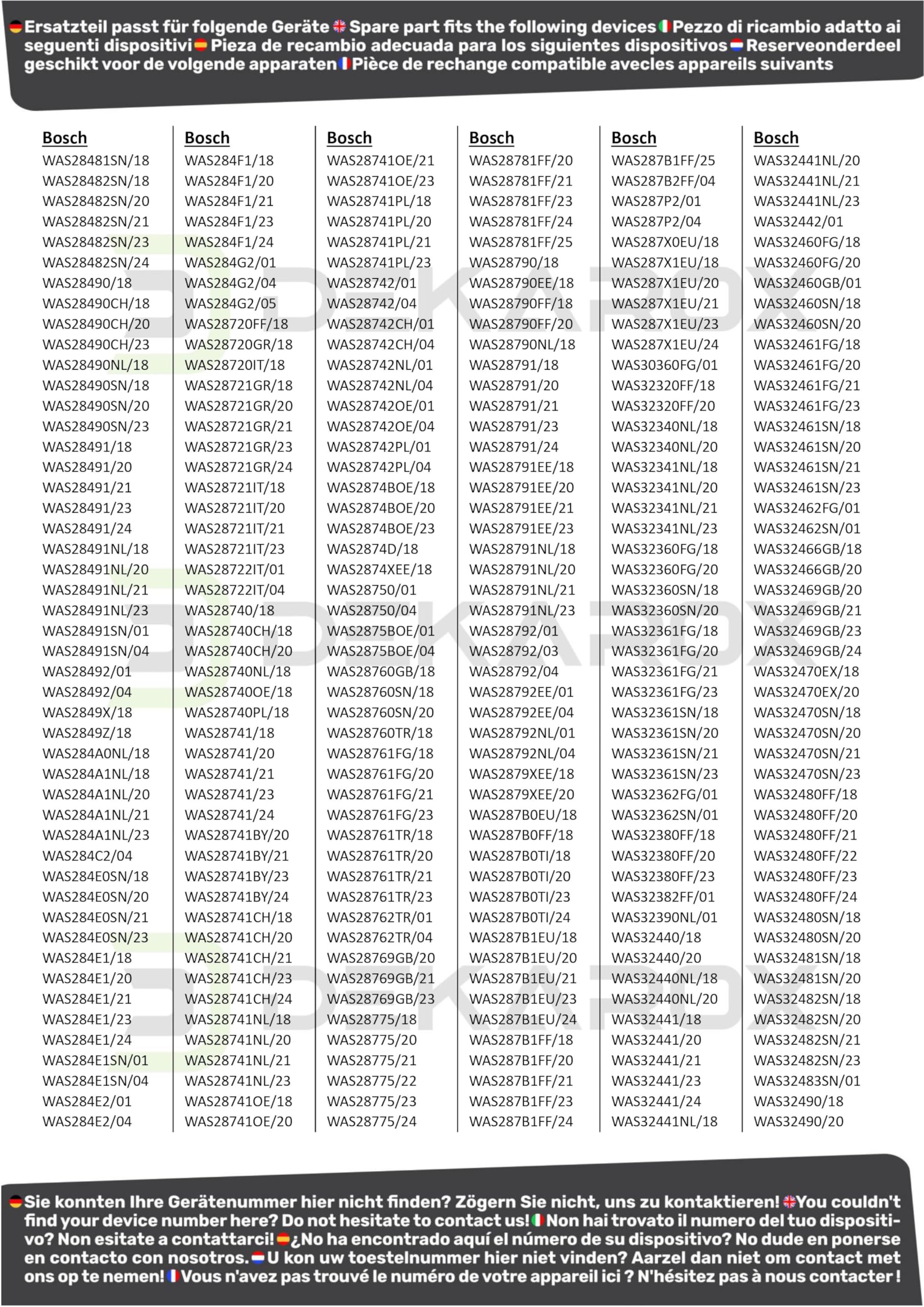 Verriegelungsrelais für Bosch Siemens 616876 00616876 613070 00613070 EMZ 881 68x67x30mm für Waschmaschinen wie EcoLogixx Maxx VarioPerfect Logixx Exxcel Extraklasse iQ500 iQ700