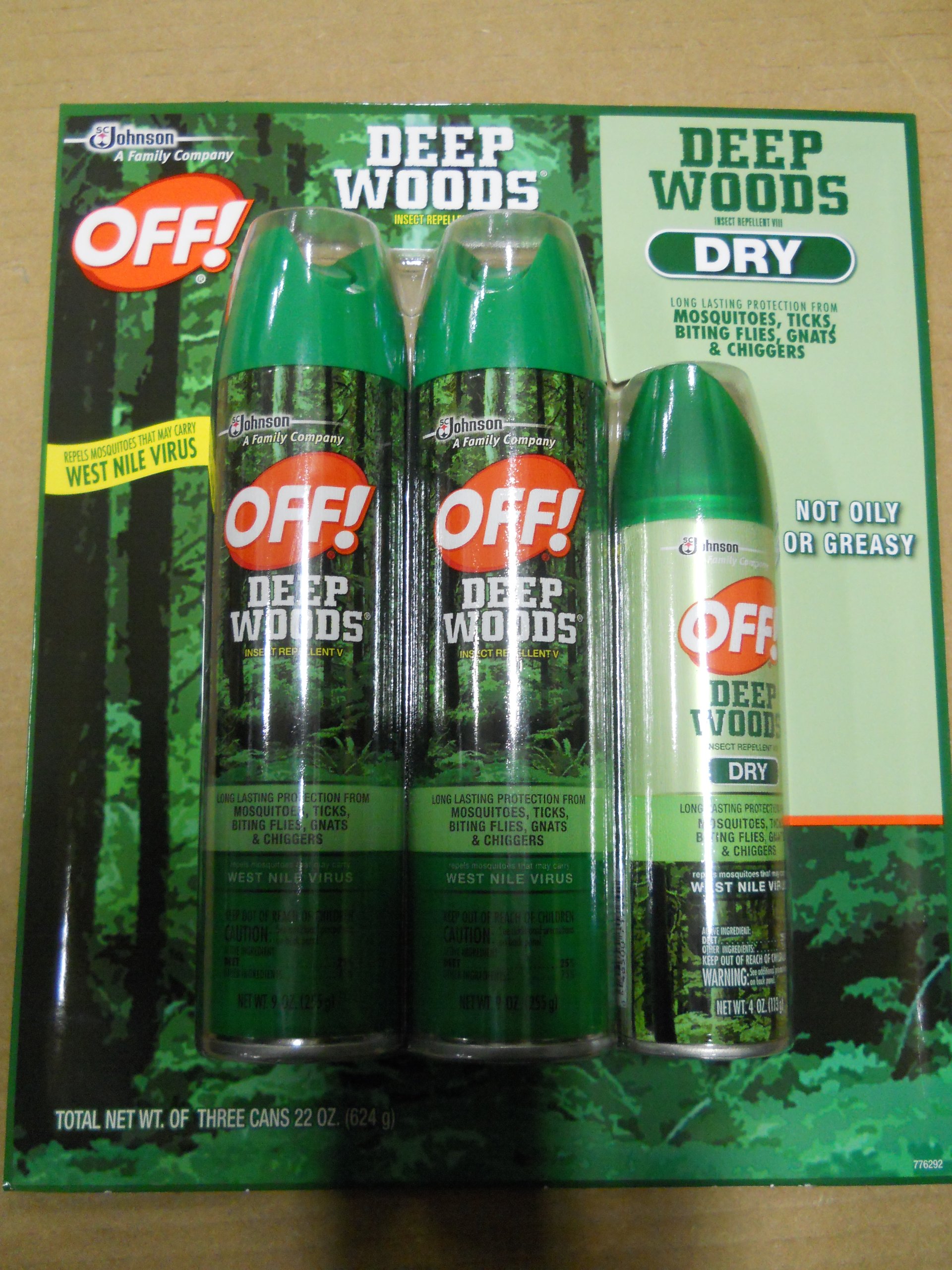 Off 3 Pack 2 Deepwoods 9 0z & 14 Oz Dw Dry