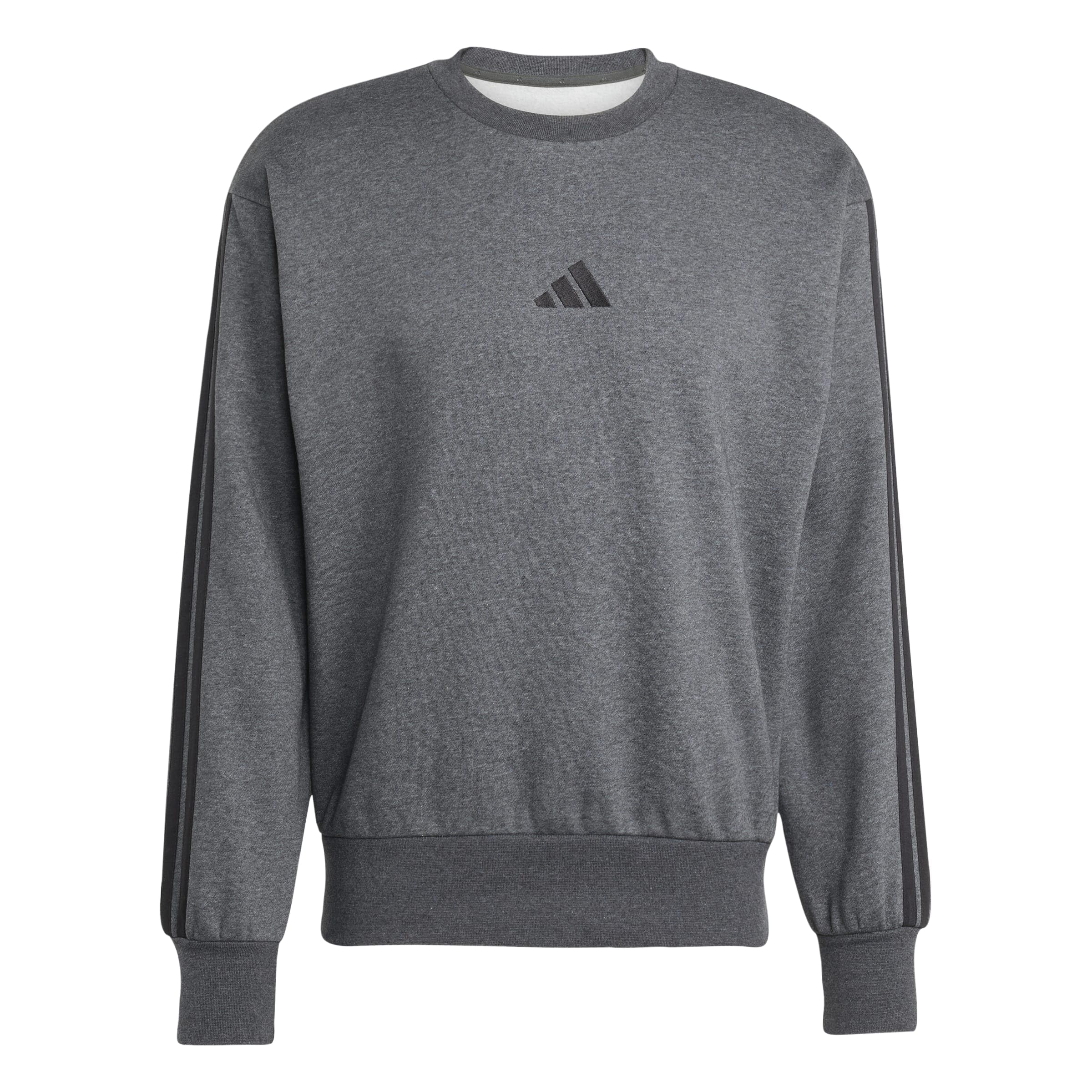 Adidas Gris 3-Stripe Sweatshirt Essentials