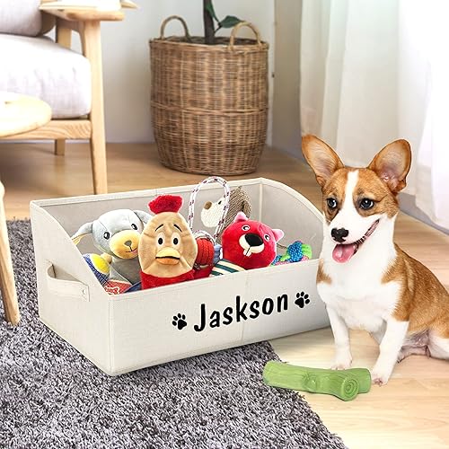Miniatura 8 de PET ARTIST Cesta plegable personalizada para organización y almacenamiento para perros, almacenamiento de juguetes para perros con asas, caja de