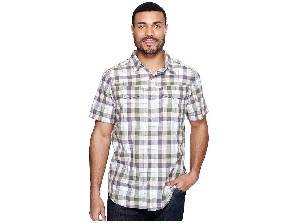

Columbia Leadville Ridgetm Short Sleeve Shirt (Granite Check) Men's Short Sleeve Button Up