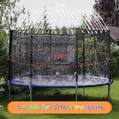 Miniatura 3 de Aspersores de trampolín de 39 pies y luces LED para cama elástica para niños, trampolín al aire libre, accesorios de patio trasero, juguetes de