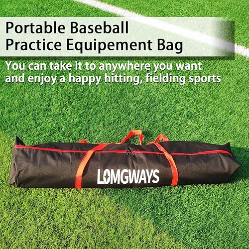 Miniatura 8 de Red de béisbol y sóftbol de 7 x 7 pies8 x 8 pies con marco de acero para batear, golpear, lanzar, red portátil de bateo de béisbol con bolsa de