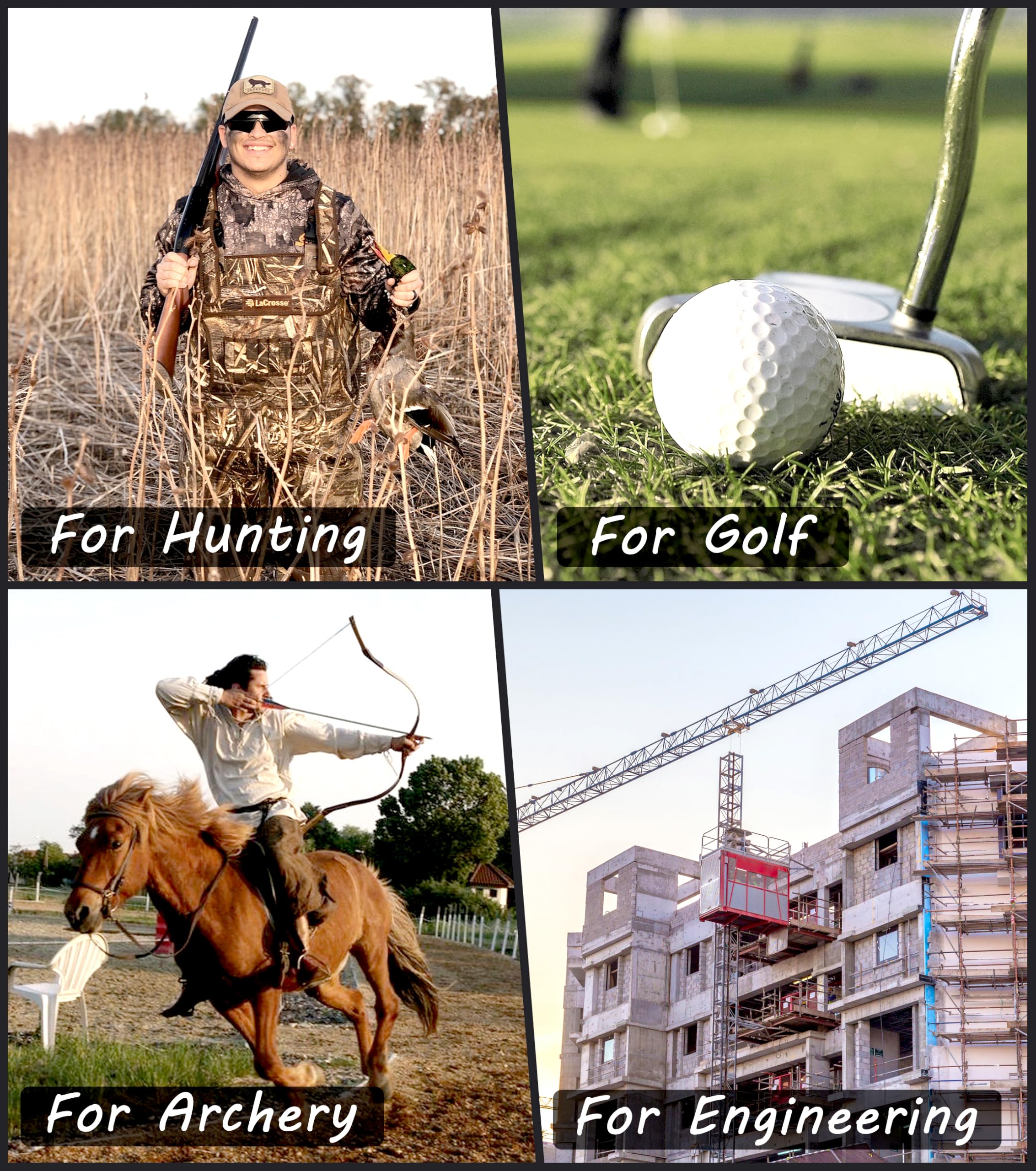 CoxiVision Télémètre Haute Précision 1000 Mètres 6X avec Pente pour Golf et Chasse